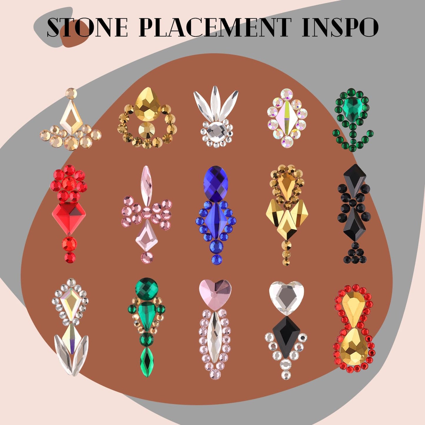 1680Pcs AB Glass Nail Rhinestones 180Pcs Multi Shapes Flatback Nail Gems + 1500Pcs 1.5-4mm Round Crystal, Manicure Nail Charms Diamond Gemstones for Acrylic Nails Decoration