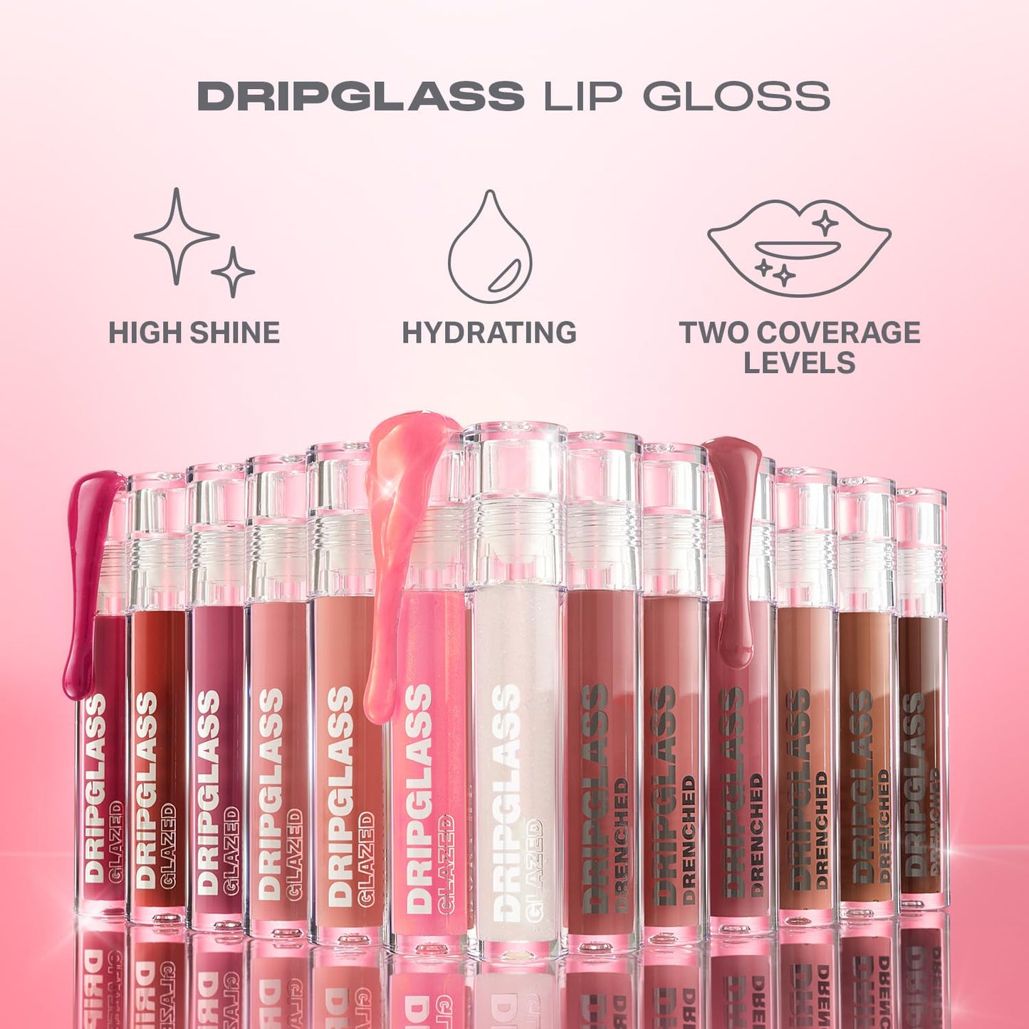 MORPHE Dripglass High Shine Lip Gloss - Glazed, Semi-Sheer & Nourishing Lip Makeup - Buildable Formula Infused with Plant-Derived Squalane & Vitamin E - So Transparent (0.13 oz)