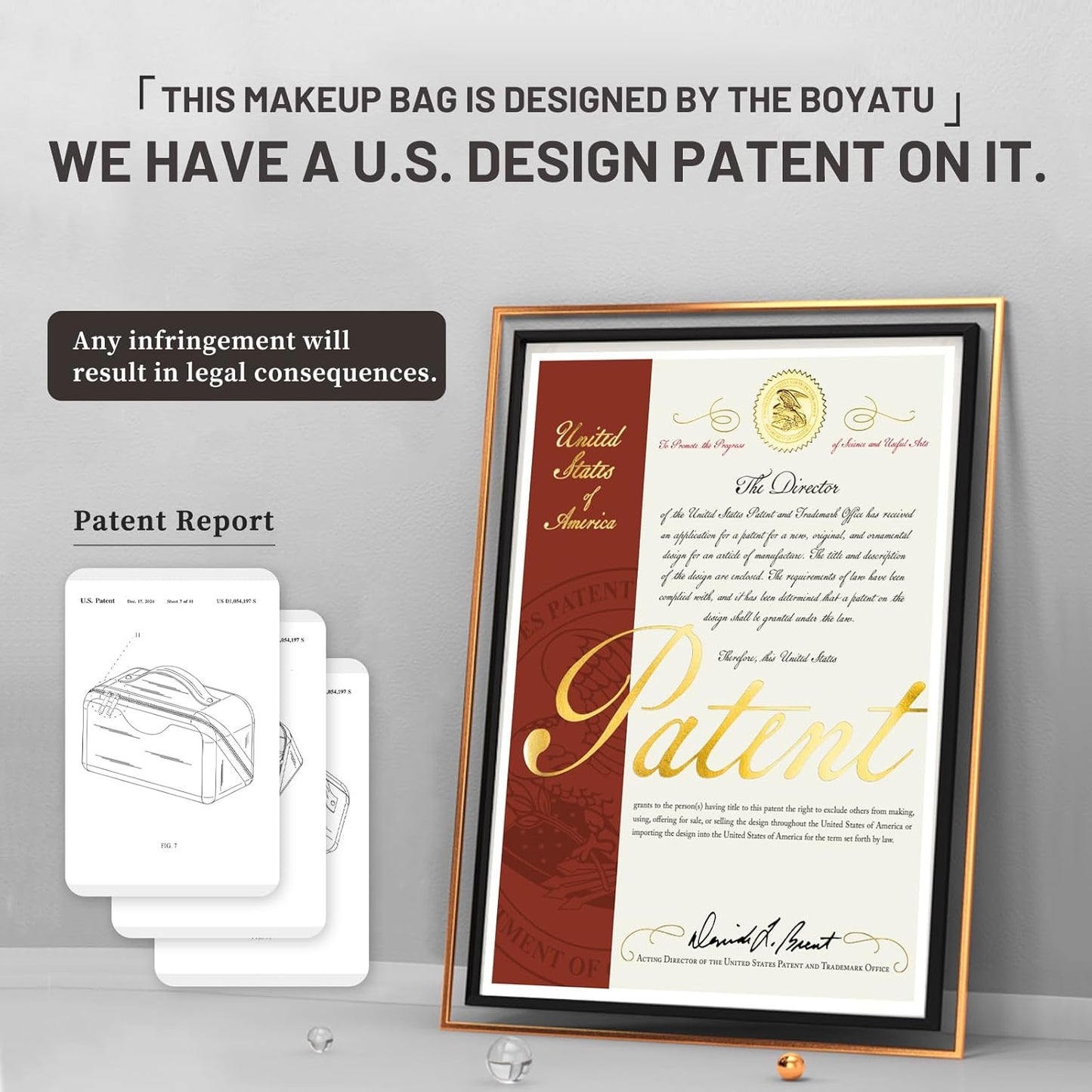 BOYATU Travel Makeup Bags Cosmetic Organizer Bag: 3-Set Large Capacity Make up Bag - PU Leather Toiletry Bags for Women - Wide Open Portable Pouch with Divider & Handle (01-Light Blue)