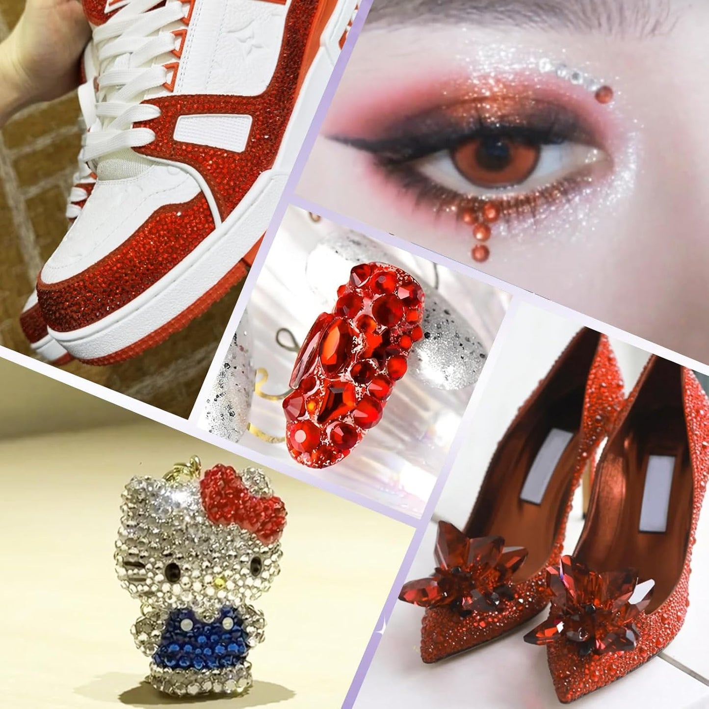 3000PCS SS10 Flatback Rhinestones | 12-Facet Diamond-Cut Glass Gems for Nail Art, Clothing, DIY Crafts |Glue-On Decoration Stones with Silver Backing(Hyacinth)