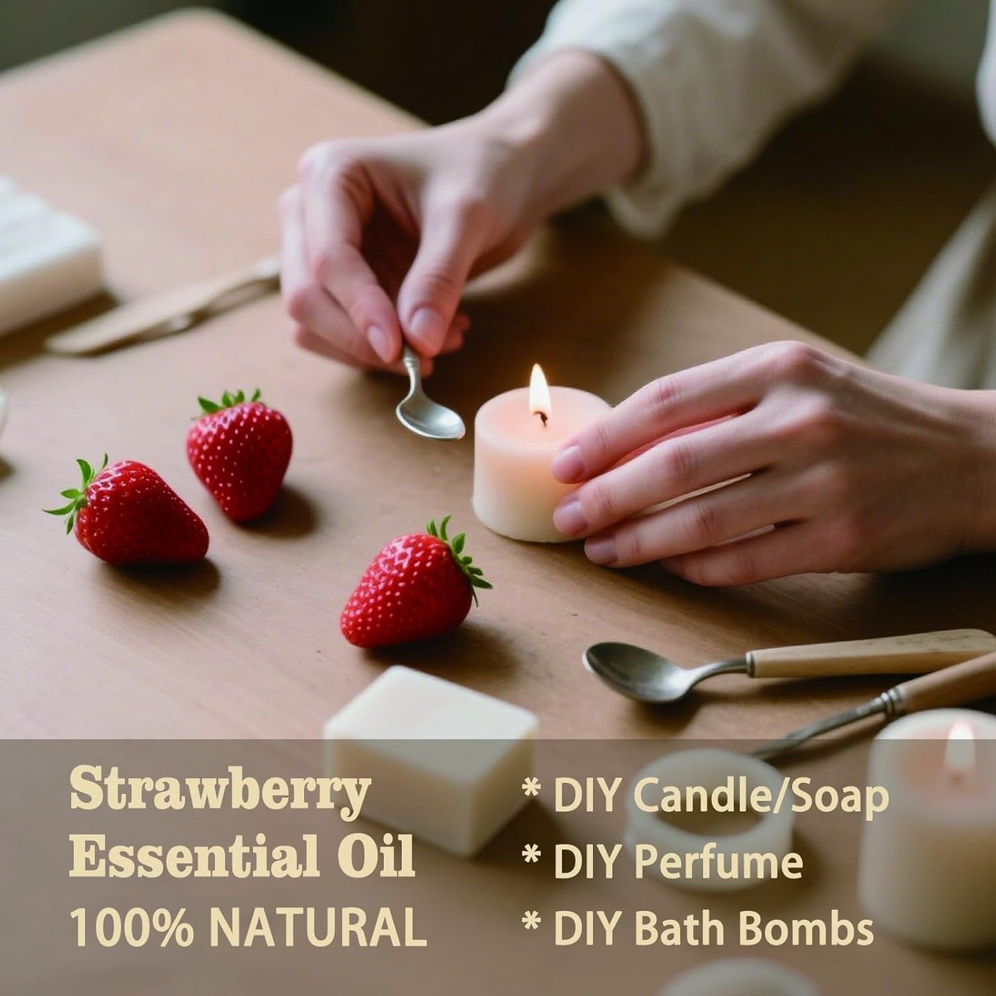 Strawberry Fragrance Oil-Strawberry Essential Oil 16.33oz (490ml)-100% Pure Natural Scent for Diffusers, Candles, Soap Making & Aromatherapy-Relaxing Home & Gift Essential Oil for Bath, Massage