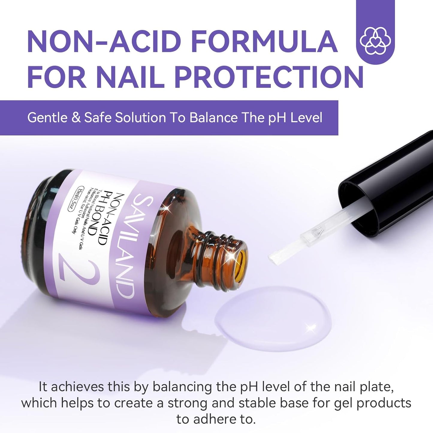 SAVILAND Nail Dehydrator and Primer: Acid-Free Natural Nail Dehydrator and Nail Primer & Protein Bonding Acrylic Nail Kit Gel Nail Polish Superior Bonding Acrylic Nail Supplies Profession Salons