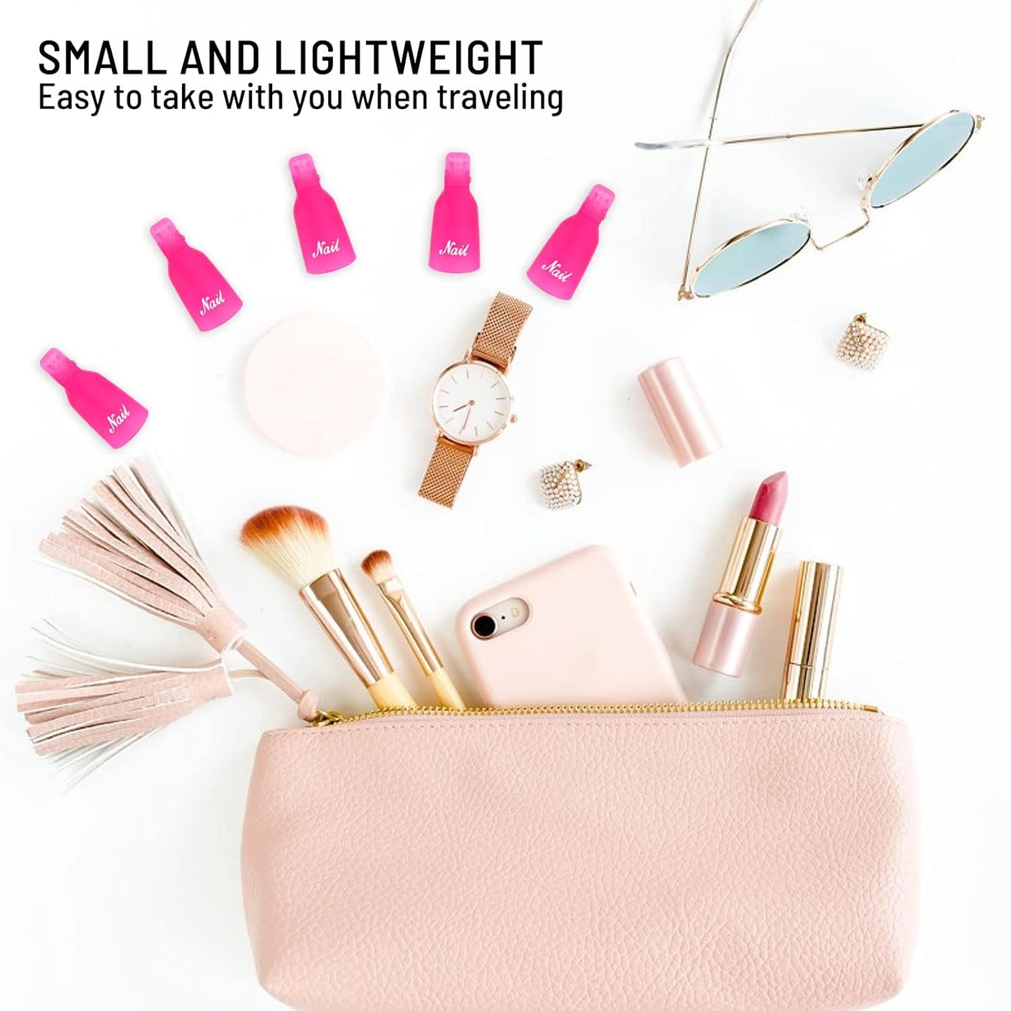 10Pcs Plastic Acrylic Nail Art Soak Off Cap Clip UV Gel Polish Remover Wrap Tool Gel Nail Polish Remover Clips for Fingernail Removal Soak Off Clips Wrap Cleaner Cap Clip Blue