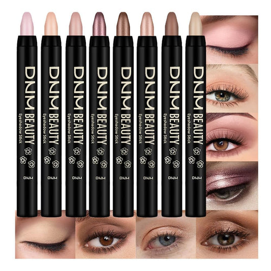 8Pcs Cream Eye Shadow Sticks Makeup for Women, Matte Shimmer Eyeliner Pencil Eyeshadow Brightener Stick for Eyes, Waterproof Eyeshadow Applicator Blendable sombras para ojos Set11#