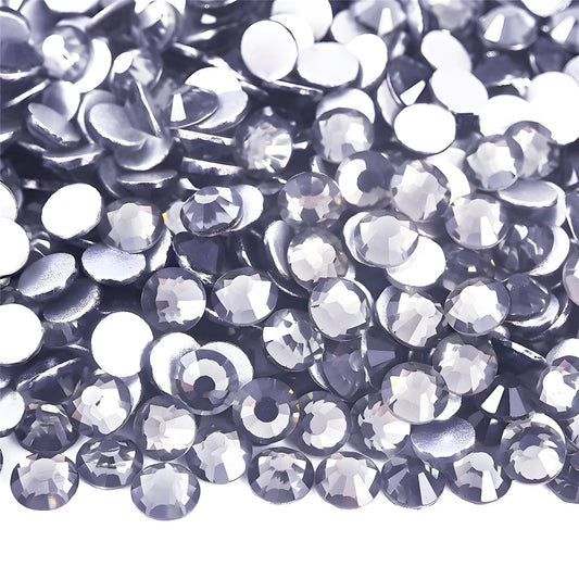 Flatback Rhinestones Round Gems for Nails Art and Crafts 620Pcs SS30 6mm Glitter Crystals Stone DIY Bags Clothes Shoes (Light Grey)