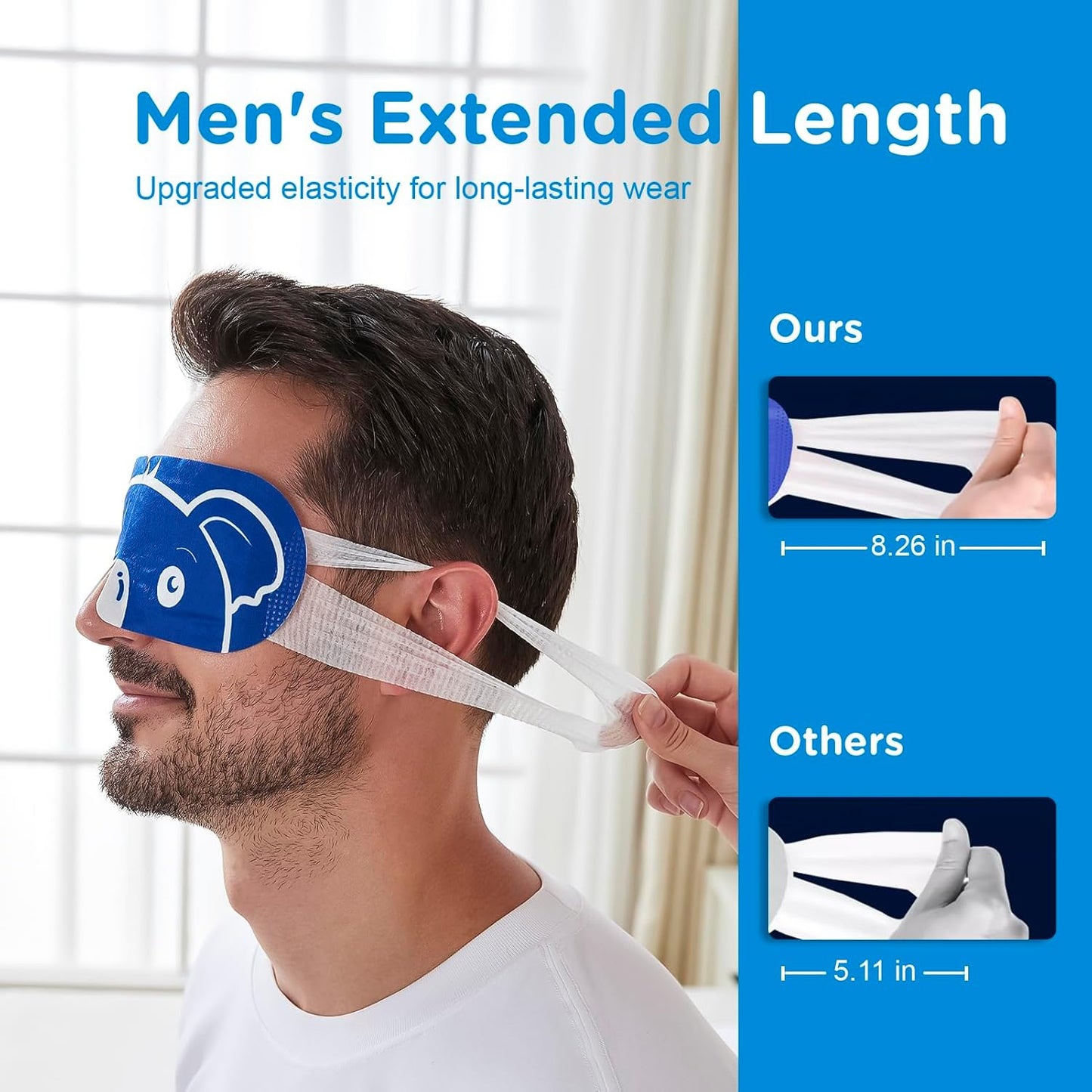 20 Packs Men's Steam Eye Mask for Dry Eyes, Spa Warm Eye Mask, Heated Sleep Mask for Dark Circles, Puffy Eyes, Plane Travel Essentials, Sleep gift set for Men|Teacher|Dad|Boyfriend|Family(Unscented)