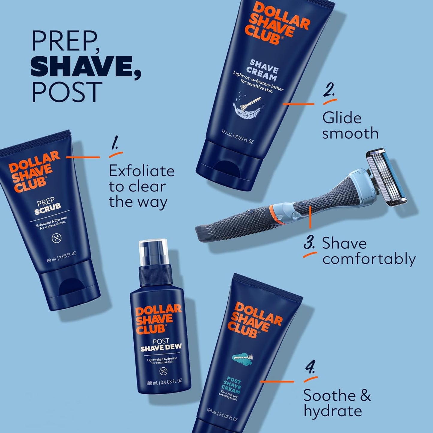 Dollar Shave Club | Shave Cream 6 ounce (2 Pack) | Hydrating Shaving Cream for Sensitive Skin