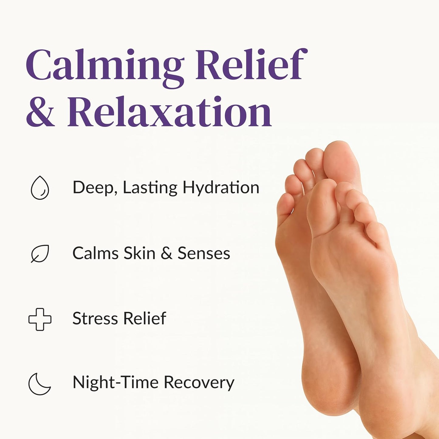 Epielle Relaxing Foot Masks 6 Pairs, Deep Moisturizing Socks for Dry Feet & Cracked Heels, Relieve and Soften with Melatonin & Lavender Extract, Korean Skin Care, Foot Spa, Self Care Gifts for Women