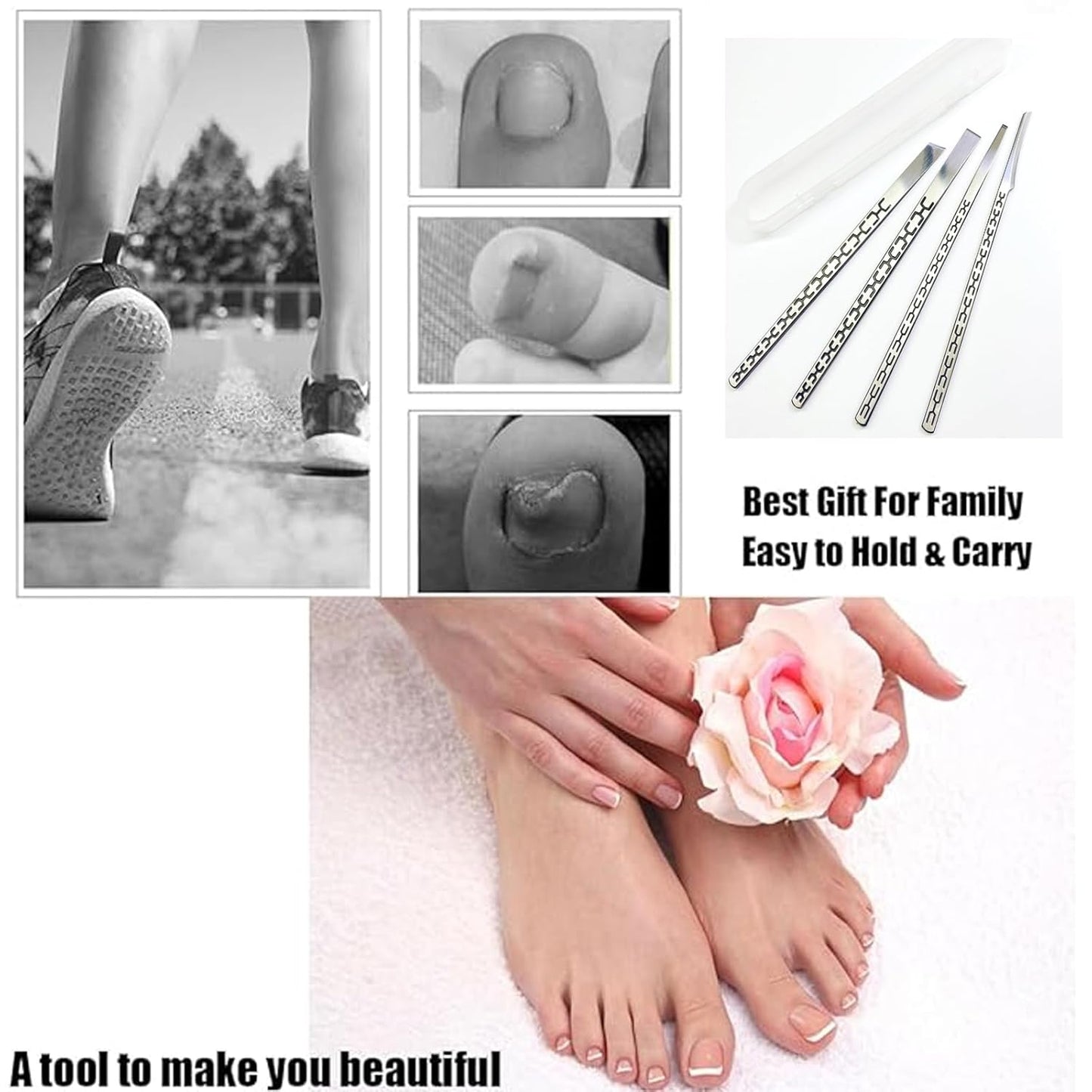 Stainless steel ingrown toenail pedicure knife set,professional foot skin scraper repair sharp blade kit for nail corn callus paronychia treatment. (4)