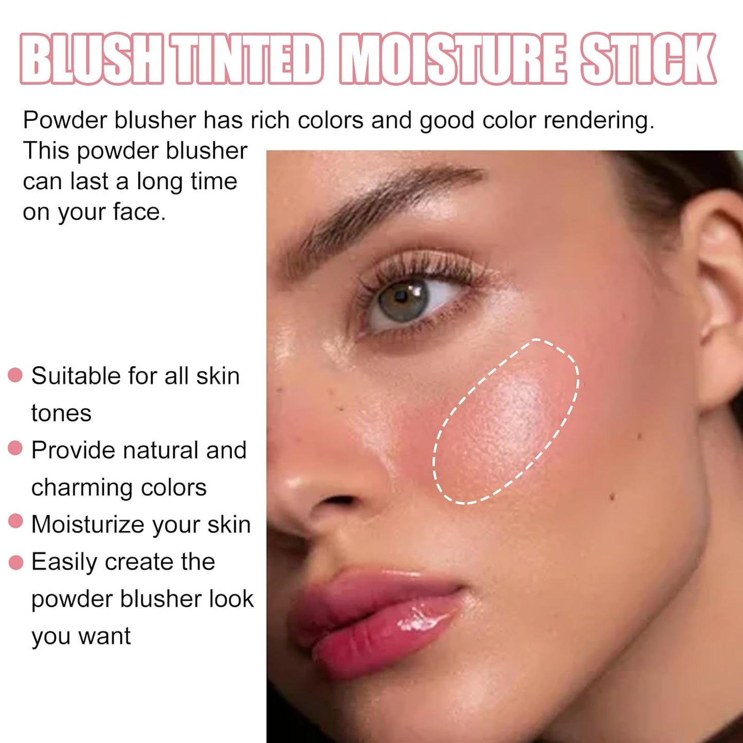 Blush Rare Beauty Liquid Blush Stick Cream Blush Natural Waterproof Long Lasting Powder Blusher,On The Go Blush Brushes For Makeup Cheeks,Suitable For All Skin Types (red)
