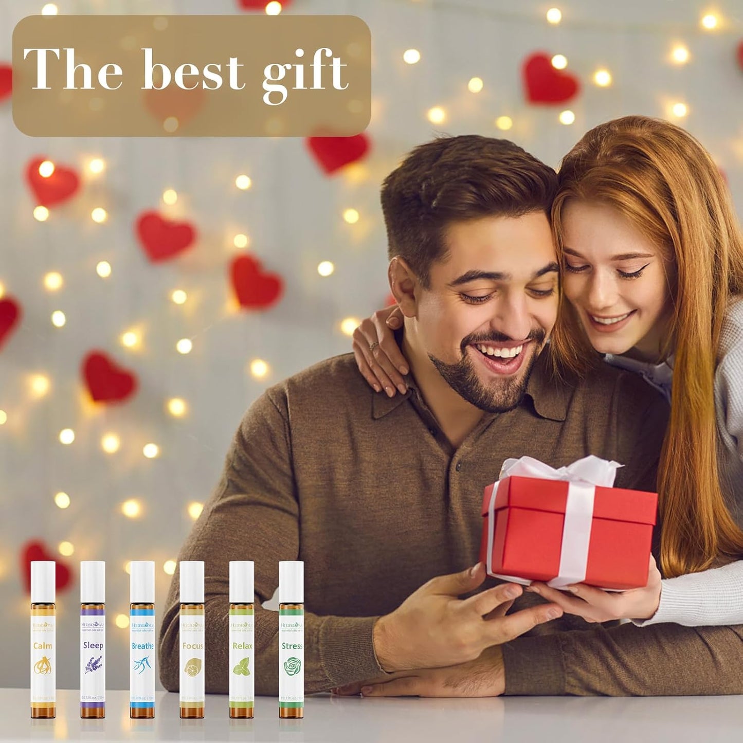 Relaxation Aromatherapy Essential Oil Roll On Gift for Women, Natural & Pure with Travel Size Roller Ball Bottle 0.33 Fl.oz. Each