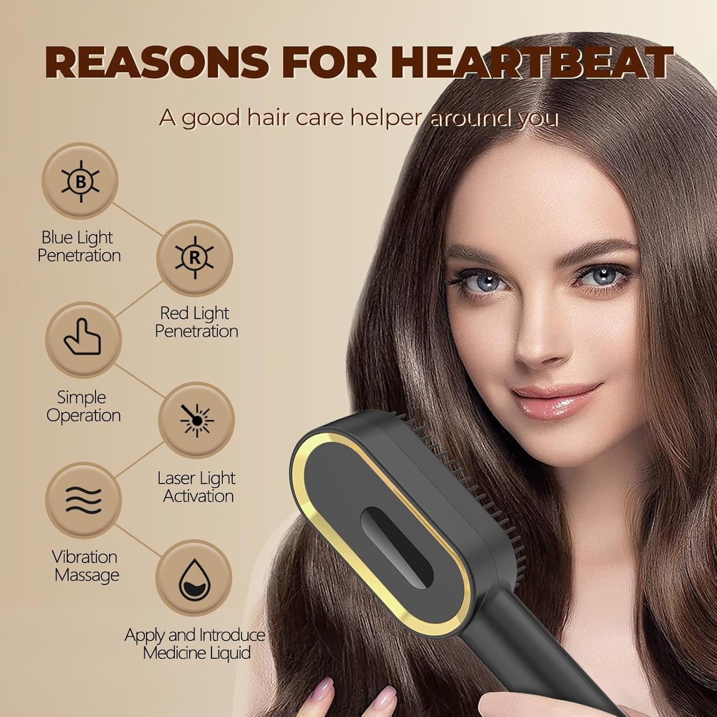 Laser Therapy Hair Growth Comb - Handheld Growth Comb, Promote Growth