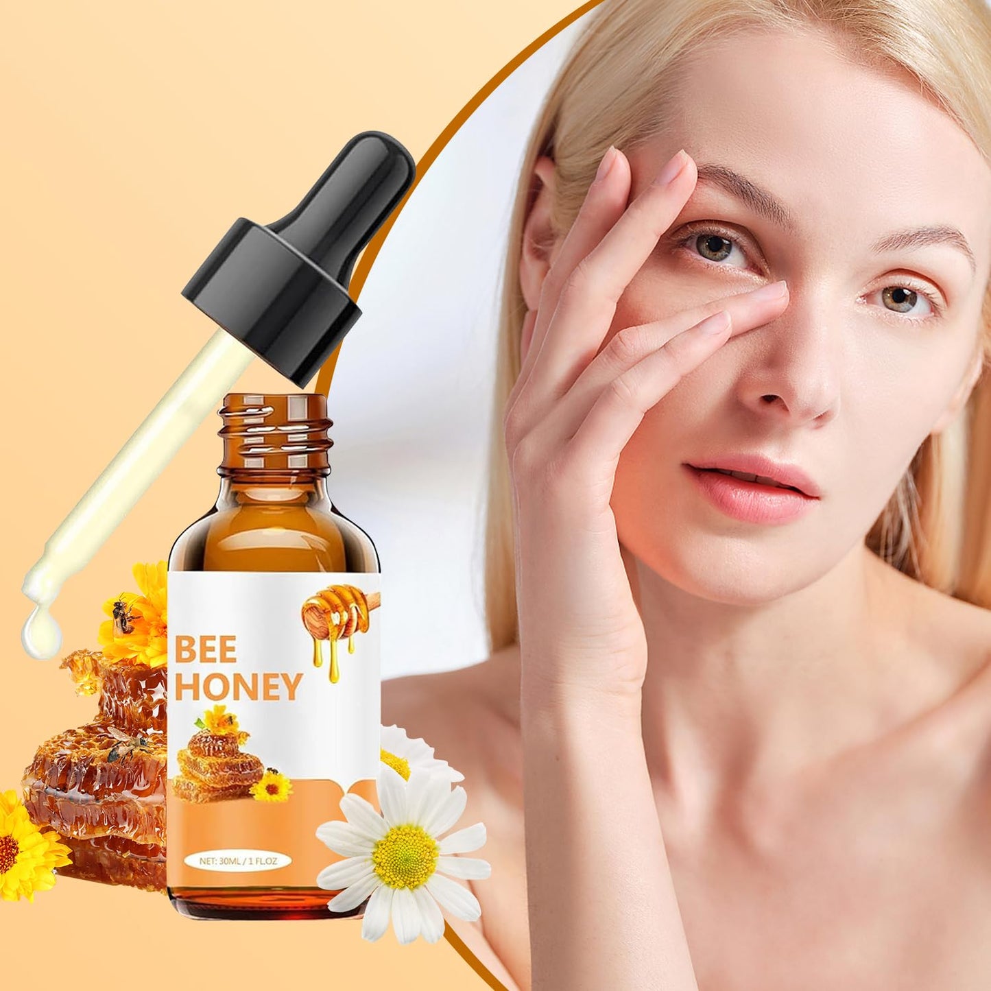 Jimerito Honey Eye Drops,Honey for Eye,Bee Honey for Eye,Honey Eye Drops,Stingless Bee Honey Eye Drops,Moisturizes Eyes and Relieves Fatigue (2 pcs)