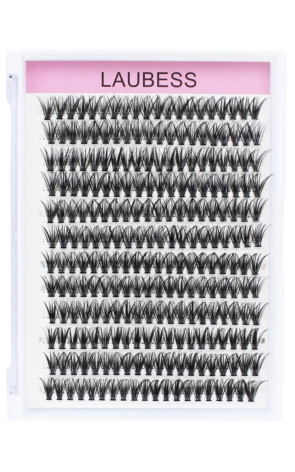 Eyelash Clusters LAUBESS Lash Clusters Individual Lashes Cluster Eyelash Extensions DIY at Home Waterproof Cluster Lashes (40D-D-19)