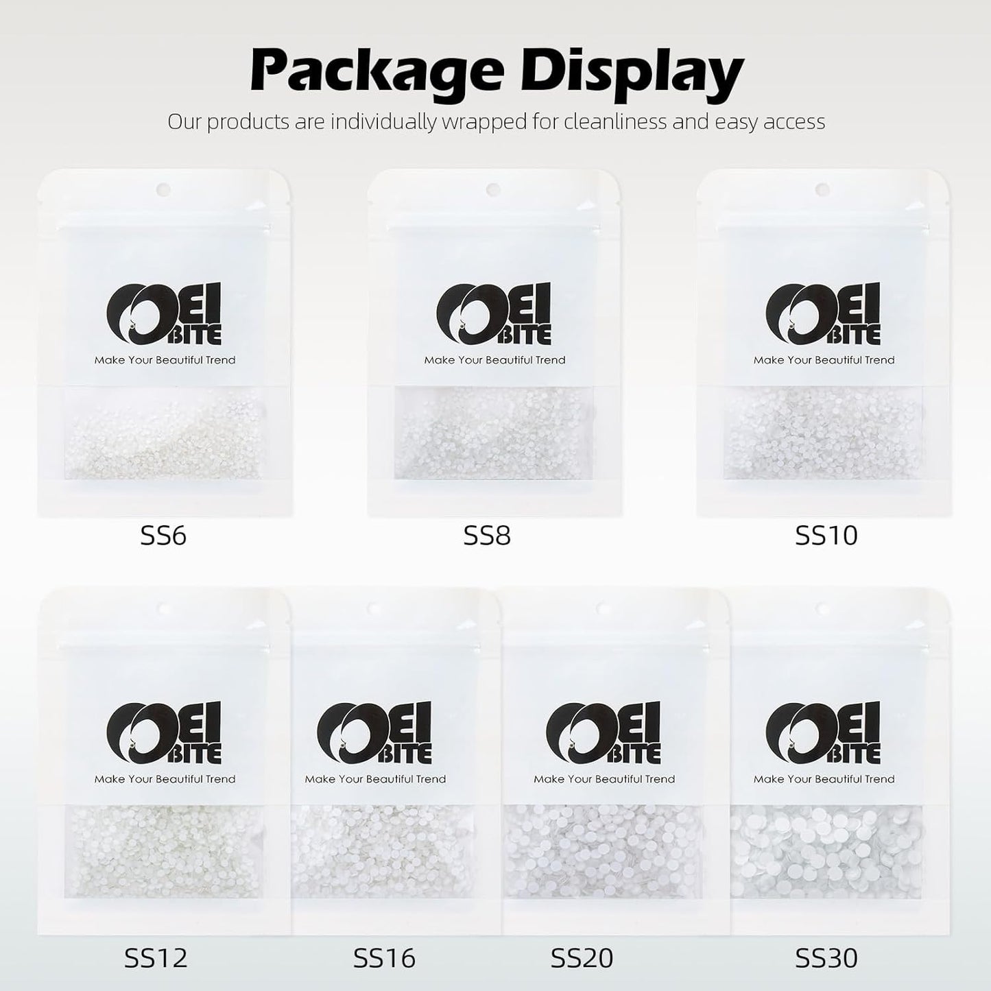 Neon White Flatback Rhinestones, Glass Rhinestones for Nail Art and Craft, Glue Fix, Loose Crystal Gemstones(Neon White, SS30, 288pcs, 6.4-6.6mm)