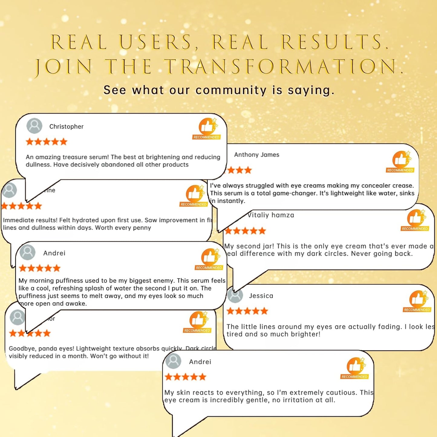 ASAMO Retinol&Caffeine eye serum, Fast Absorbing, Correction for Puffy Eye Bags Fine Lines Dark Circles Wrinkles, 48Hr Hydrating Under Eye Cream, 0.7fl.oz