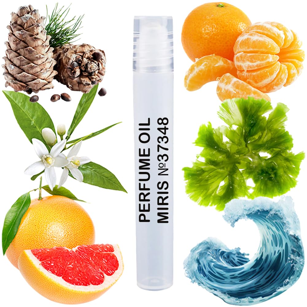 MIRIS Perfume Oil No. 37348, Inspired by Aqua Pour Homme Marine, Long-Lasting Men Roll-On, Rollerball 0.34 Fl Oz / 10 ml
