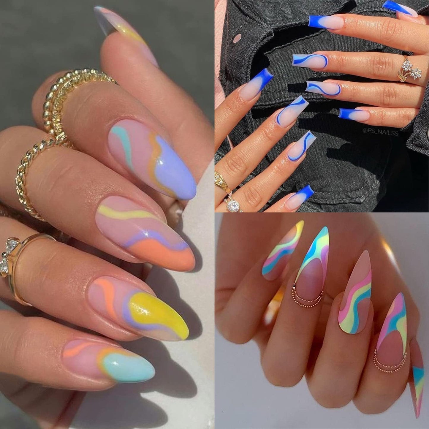 Nail Stamping Plates French Wavy Striped Tip Leaf Nail Stamp Templates Stainless Polish Gel Template Nail Design Stencil Tools （1 Pcs）