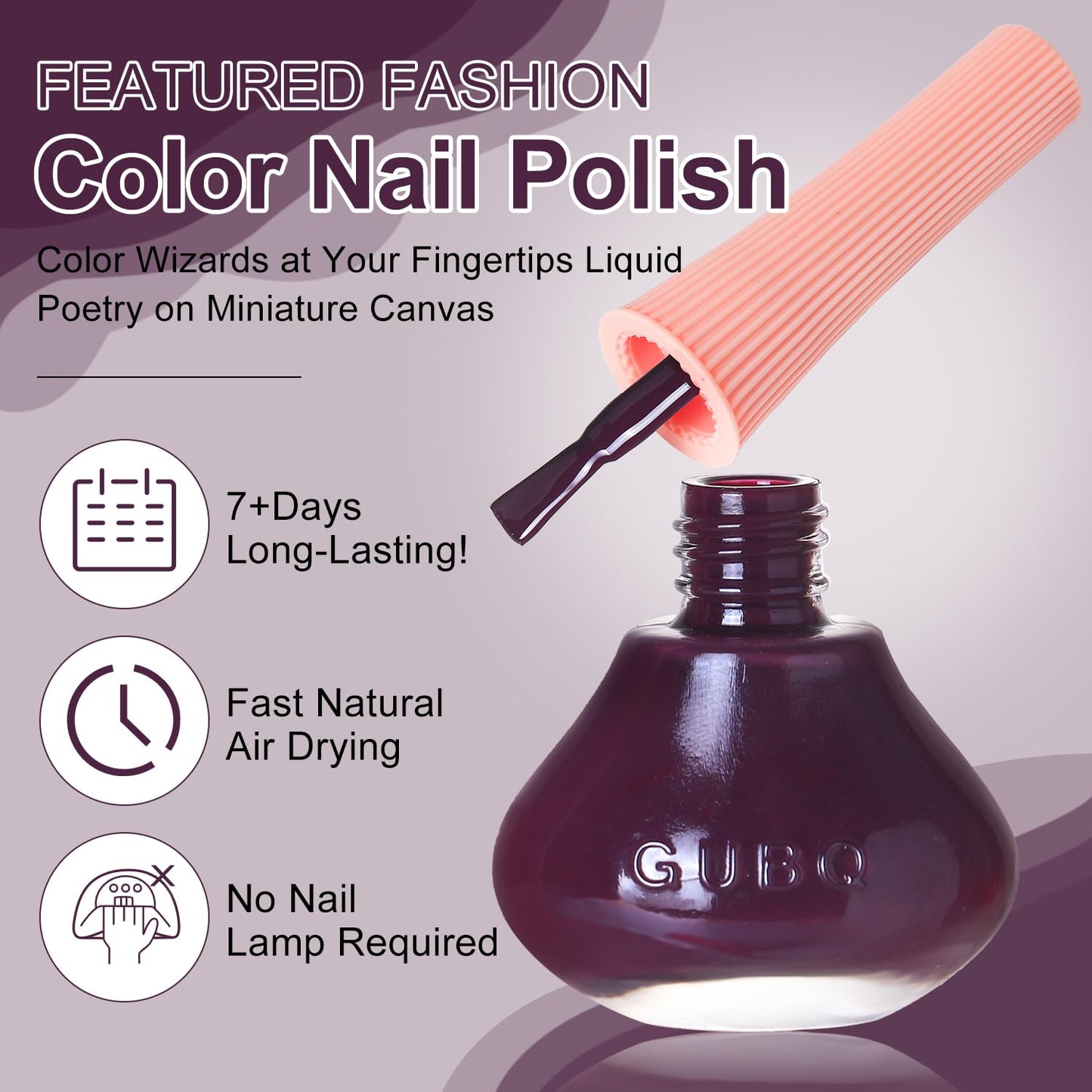 Major Dijit Deep Plum Quick Dry Regular Nail Polish - Nail Art Lacquer, 0.41 Fl Oz