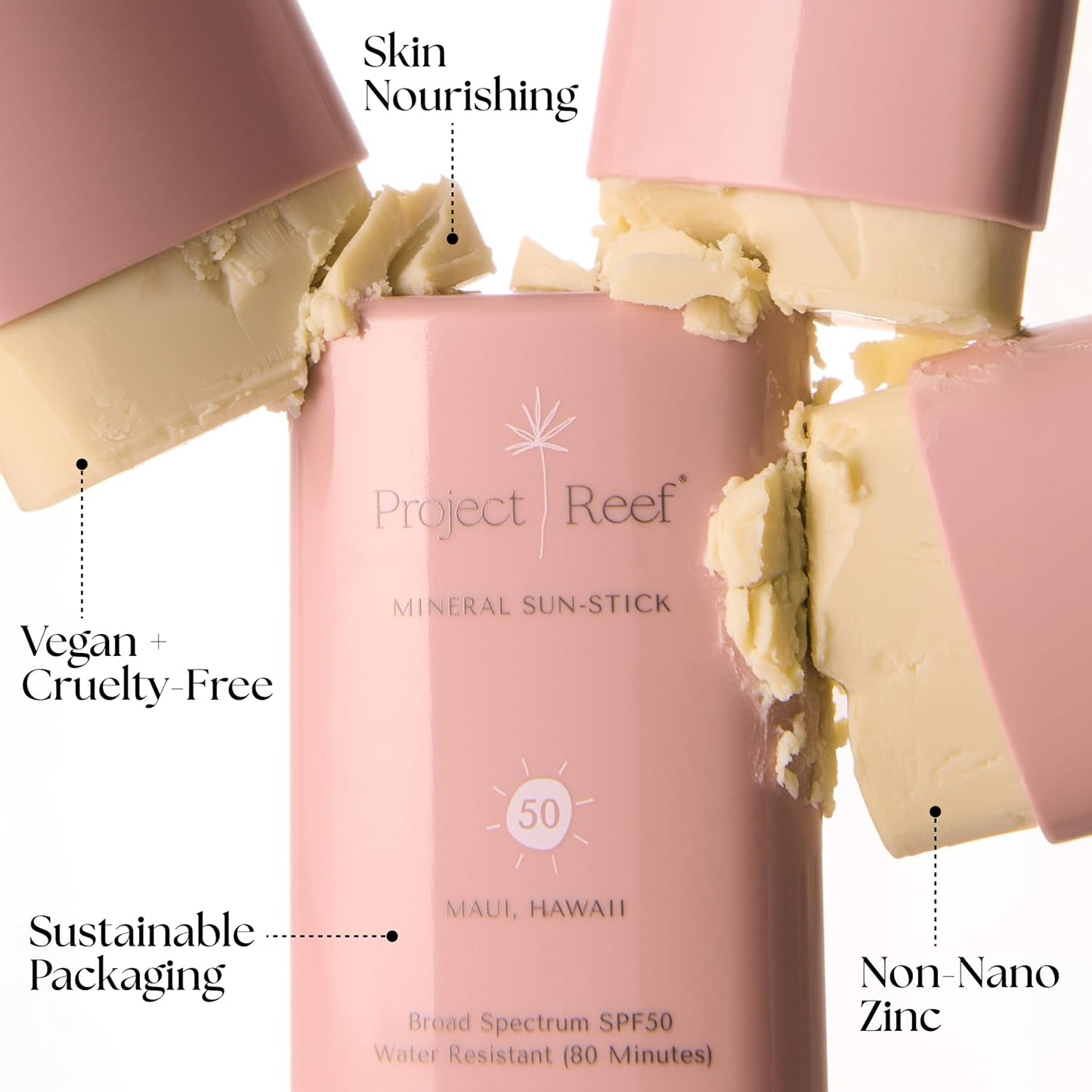 SPF 50 Sheer Mineral Sunscreen Stick - Vegan, Reef Safe, Non-Nano Zinc, Face Sunblock Stick, No White Residue, Pocket Size, Ideal for Travel & Kids .05 oz