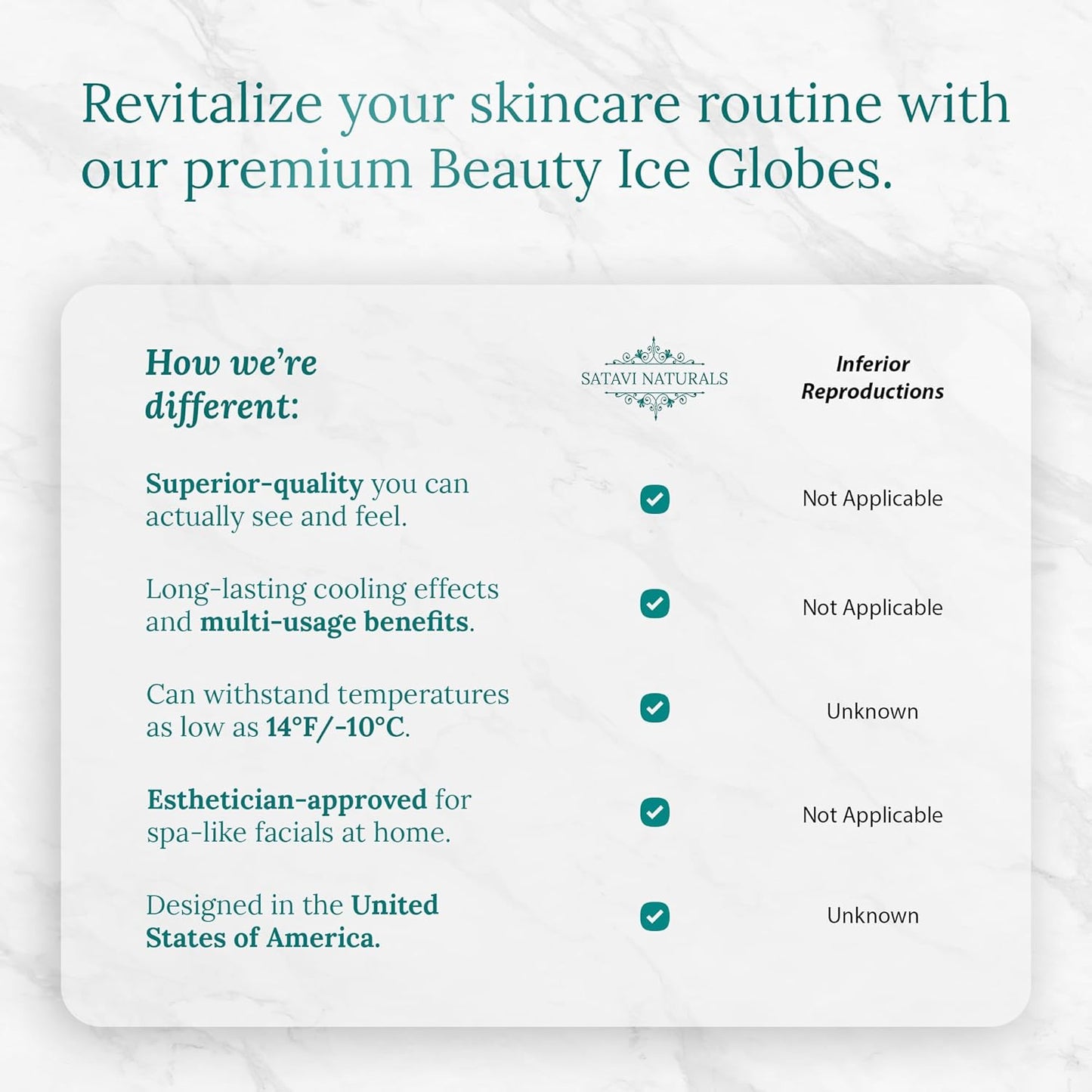 Beauty Ice Globes (Heat-Resistant & Freezer-Safe) Luxurious Facial Tools for Radiant Skin, Enhances Circulation to Tighten Skin, Reduce Puffiness, Minimize Pores, Alleviate Tension