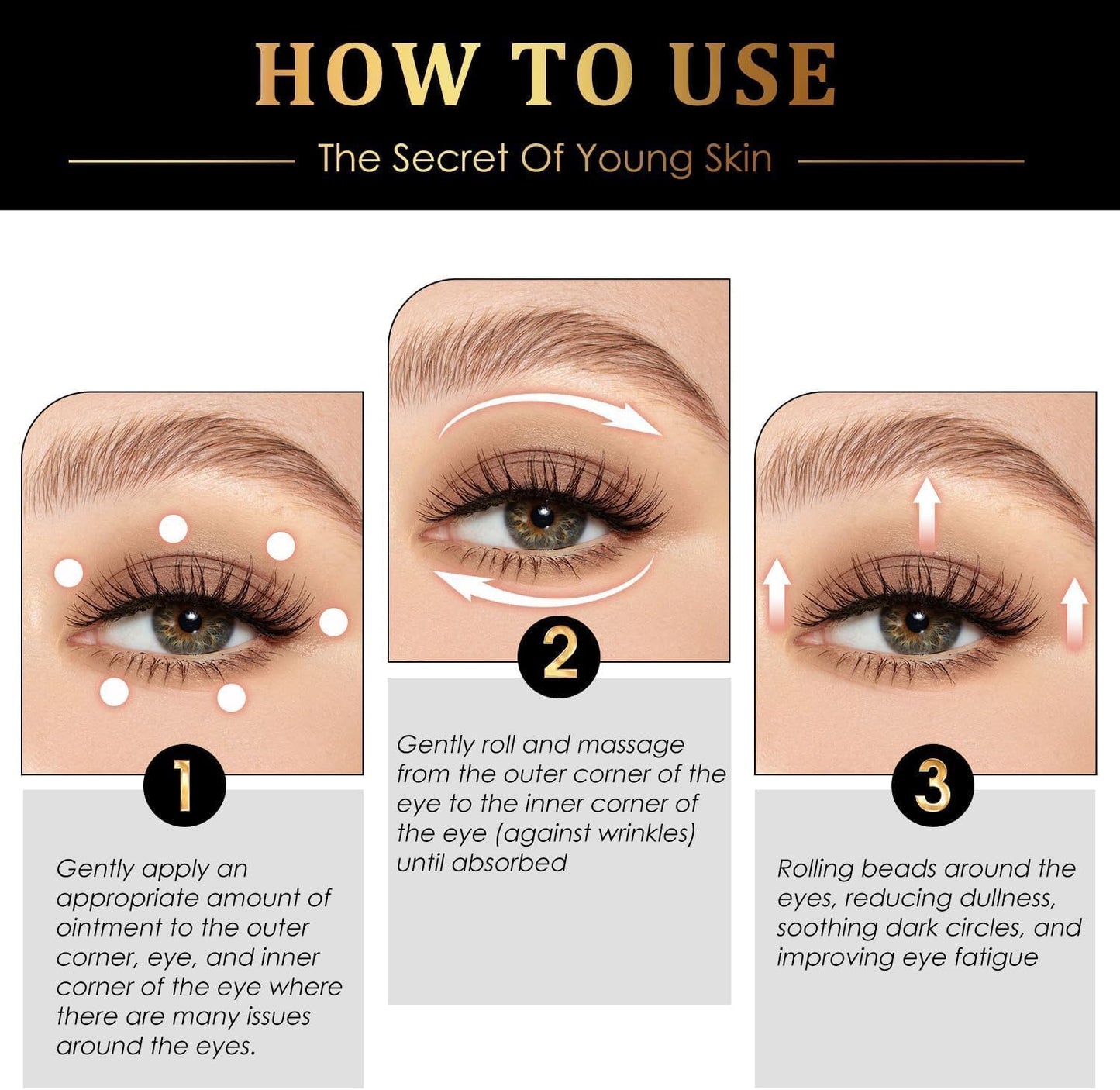 Time Eraser Oil, Time Eraser Rollerball Castor Oil and Frankincense, Castor Oil and Frankincense Eye Roller,Castor Oil Roller Ball(2 boxes)