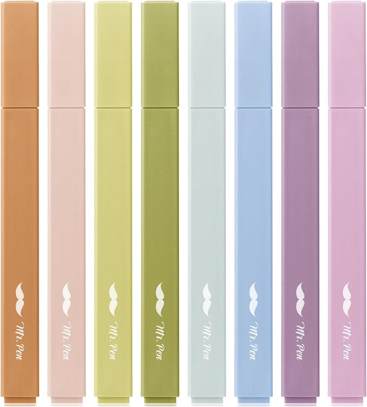 Mr. Pen- Aesthetic Highlighters, 8 Pack, Chisel Tip, Verdant Earth, Cute Highlighters Assorted Colors