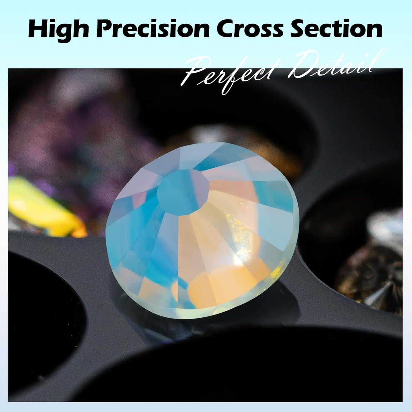 F White Flatback Rhinestones, Glass Rhinestones for Nail Art and Craft, Glue Fix, Loose Crystal Gemstones(F White, SS20, 1440pcs, 4.6-4.8mm)