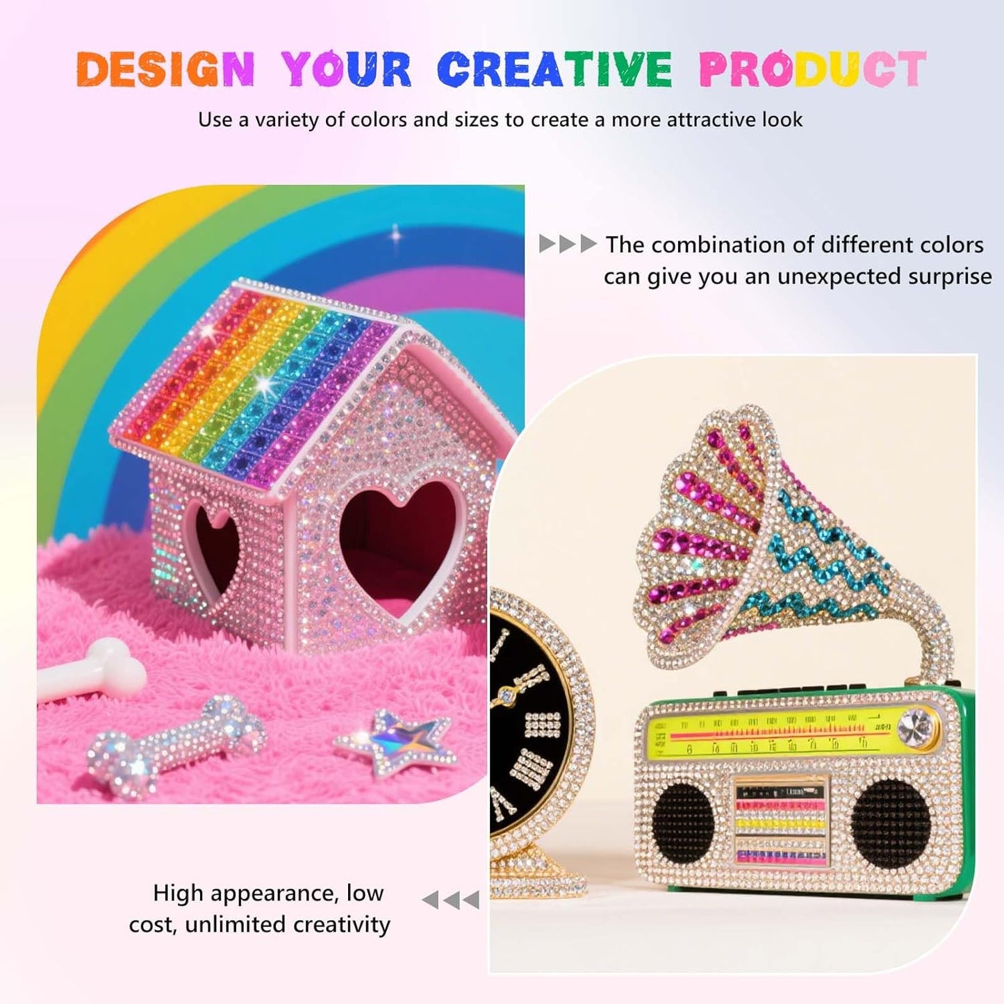 Morcheiong 17000Pcs Resin Rhinestones Pink Flatback Crystals Diamond Includes Tweezers and Pickup Pen Suitable for Crafting DIY Nail Art Makeup Wedding Dress Clothing Mug