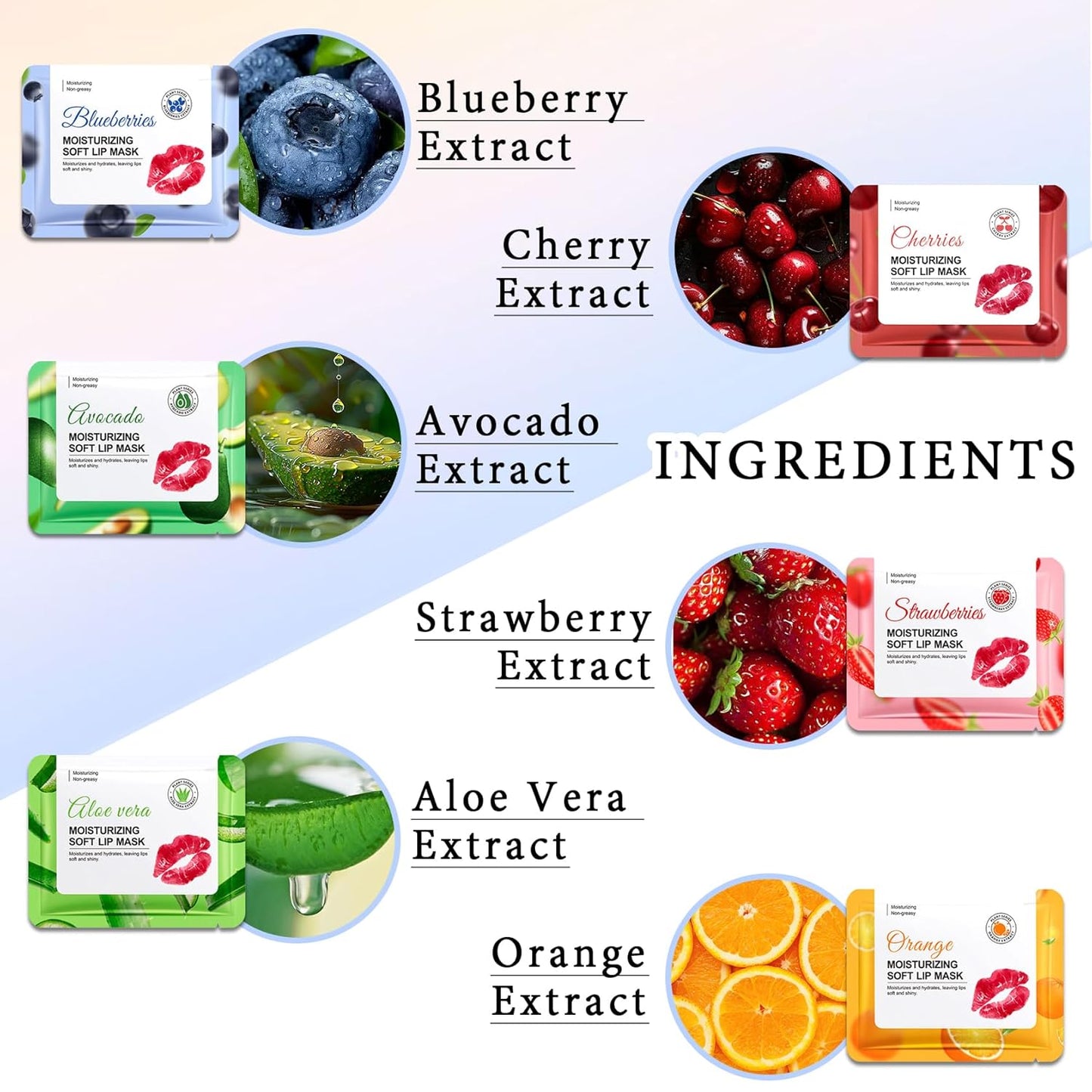 30PCS Moisturizing Lip Masks Set, Overnight Bulk Lip Patches, Long-lasting Hydrating Sleeping Lip Plumping Masks for Women 03