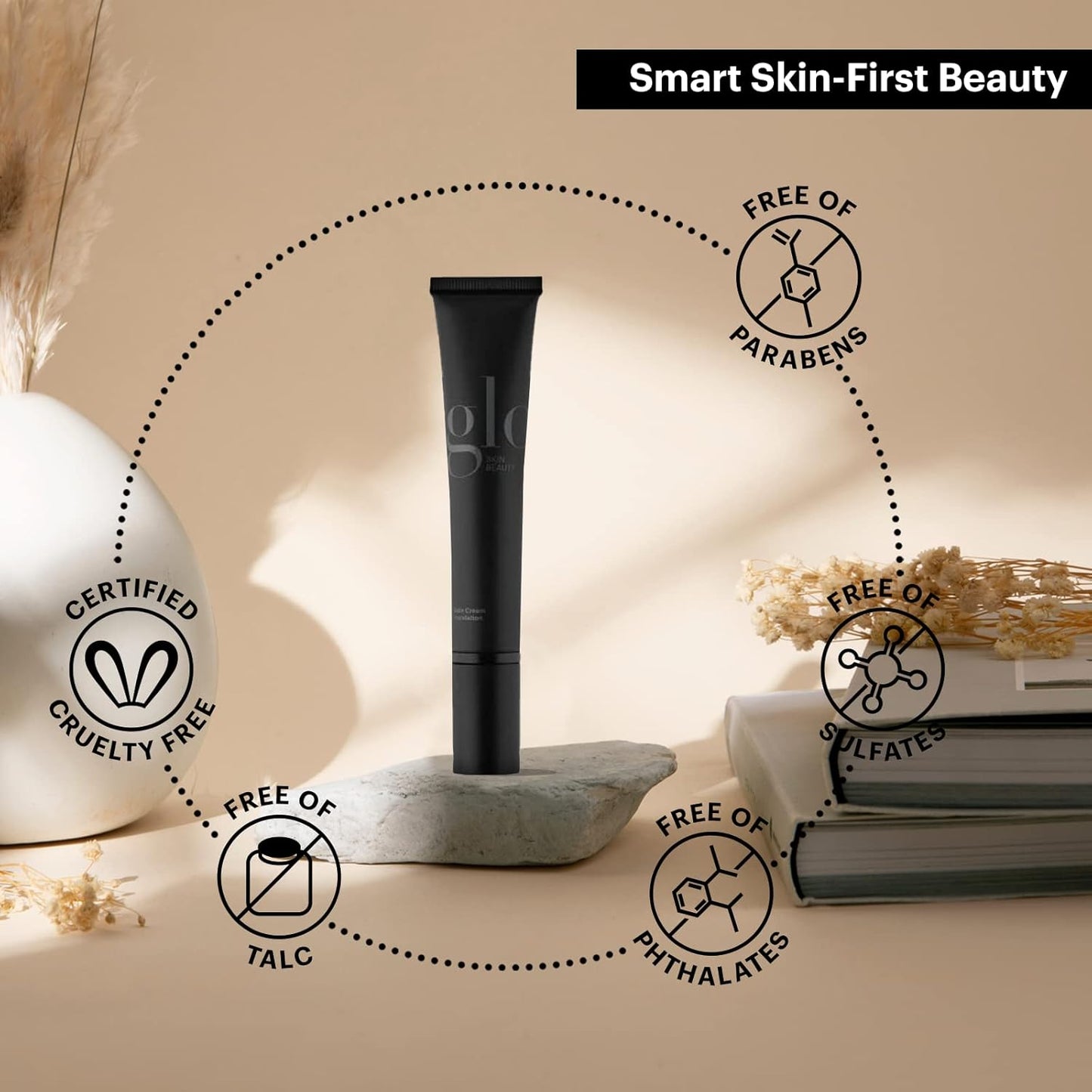 Glo Skin Beauty Satin Cream Foundation Makeup for Face, Honey Fair - Full Coverage, Semi Matte Finish, Conceal Blemishes & Even Skin Tone