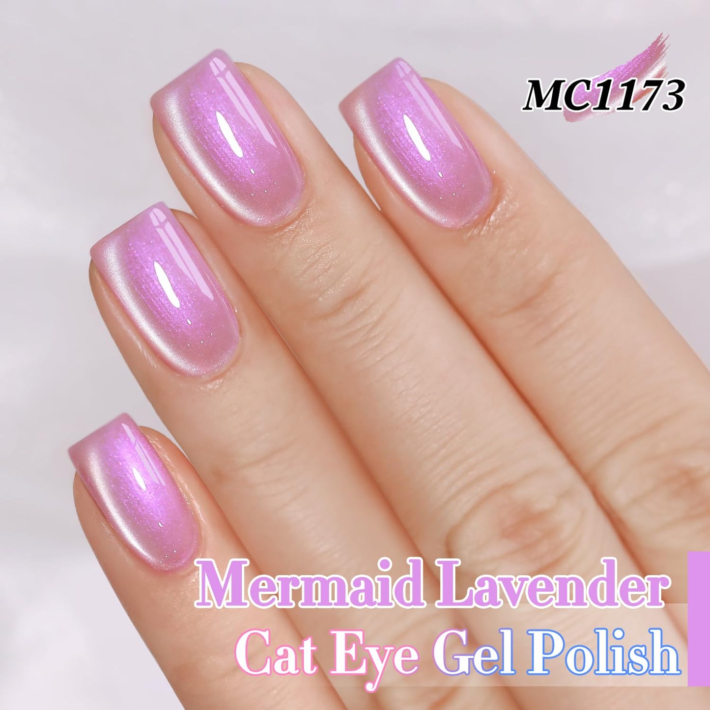 Double Rhythm 6 Colors Cat Eye Gel Polish Set Shimmer Glitter with Magnet Holographic Reflective Magnetic UV Nail Art Kit (6-Kit-50)