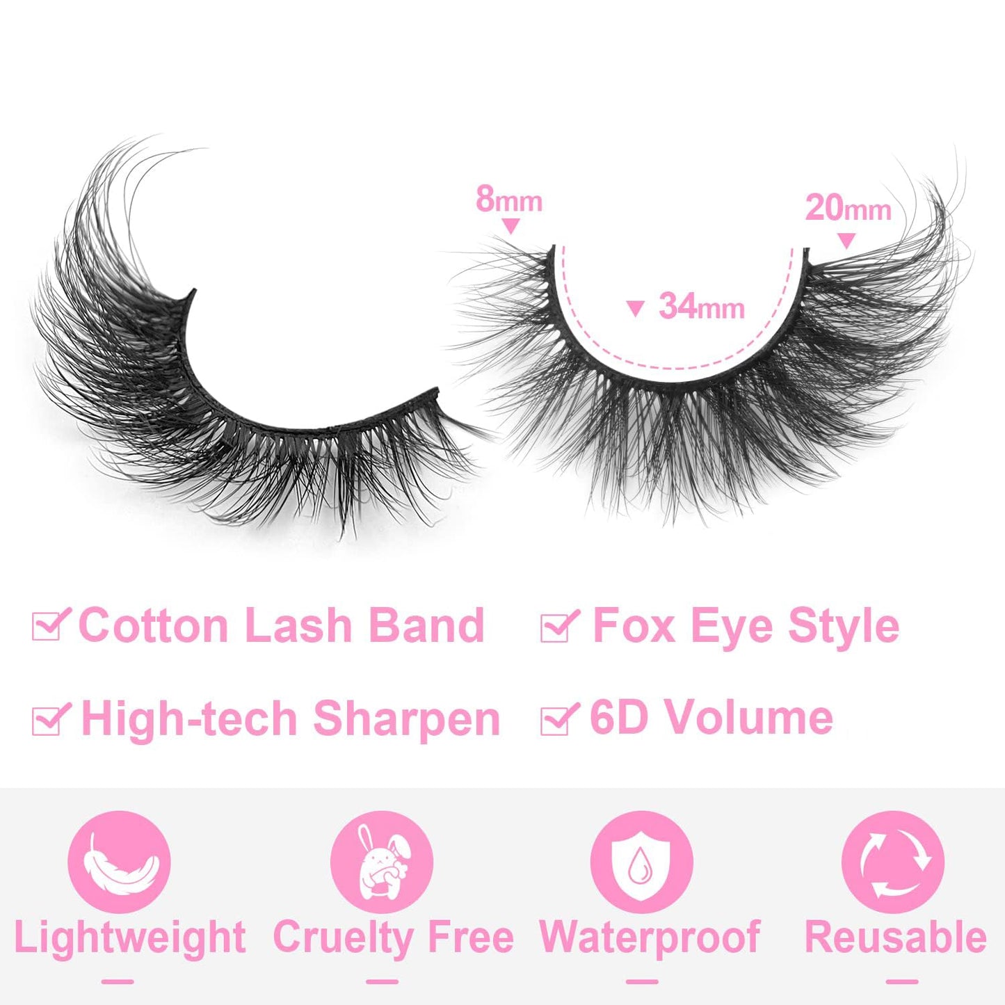 False Lashes Natural Look Faux Mink Eyelashes Wispy Fox Eye Lashes That Look Like Extensions 3D Mink Lashes Natural Strip Lashes Pack by Kiromiro