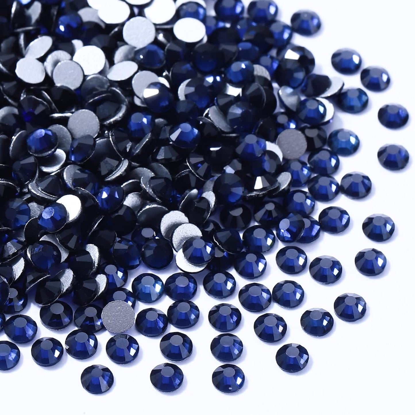 Montana Flatback Rhinestones, Glass Rhinestones for Nail Art and Craft, Glue Fix, Loose Crystal Gemstones(Montana, SS4, 1440pcs, 1.5-1.7mm)