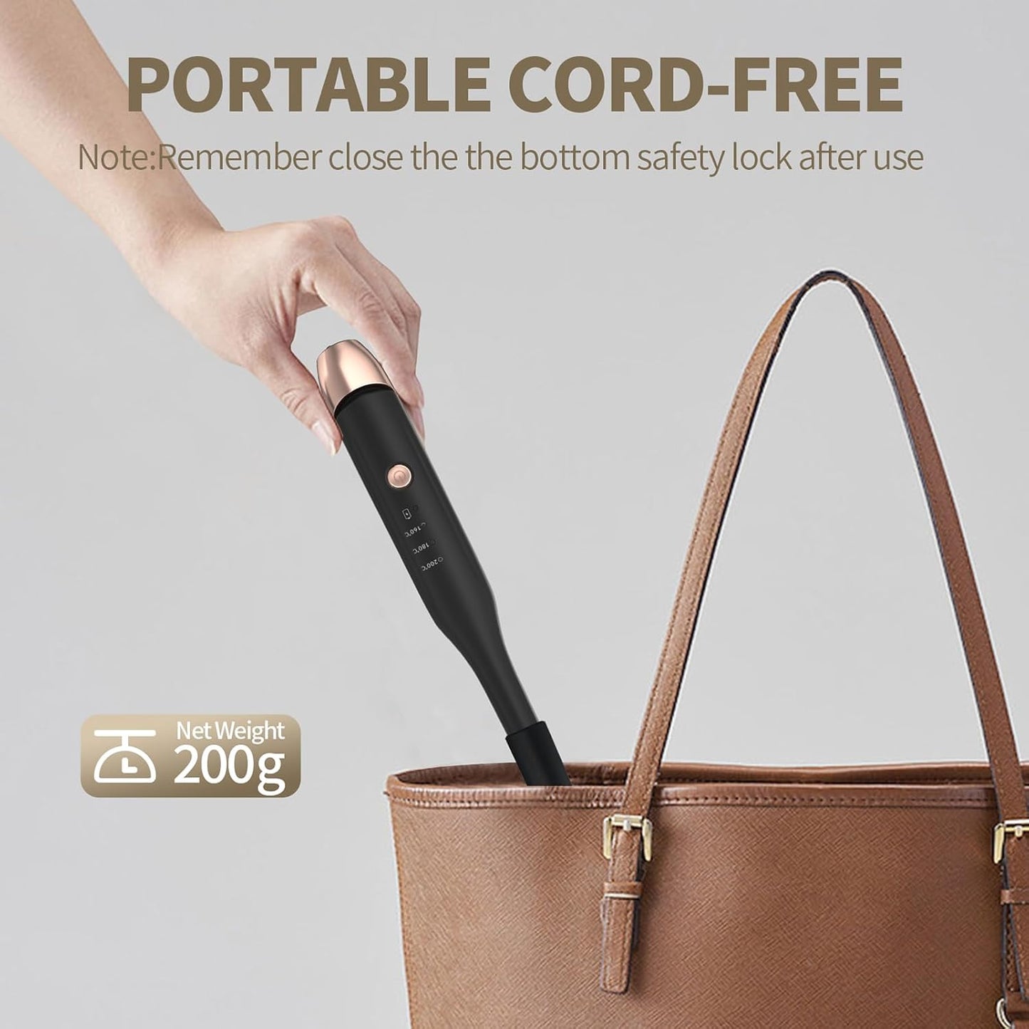 Mini Cordless Hair Straightener Portable Straight Curl Dual Purpose Hair Straightening Irons Fast Heating Hair Care with 3 Temperature Settings and Auto Shut-Off Hair Styling Tools for Women (Black)