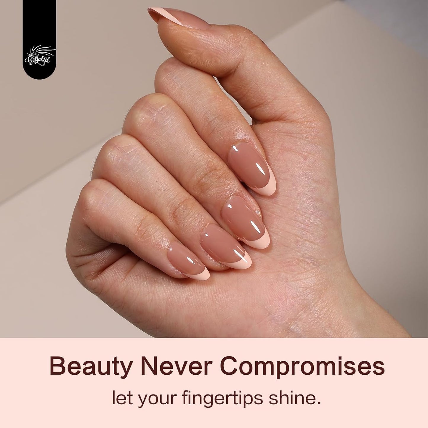 French Tip Press on Nails 160PCS with 5 Strips, 16 Sizes Pre-applied Primer Fake Nails - No Need to File, 5 Colors Short Almond Tips, DIY Glue on Nails Kit for Women, Gift Set