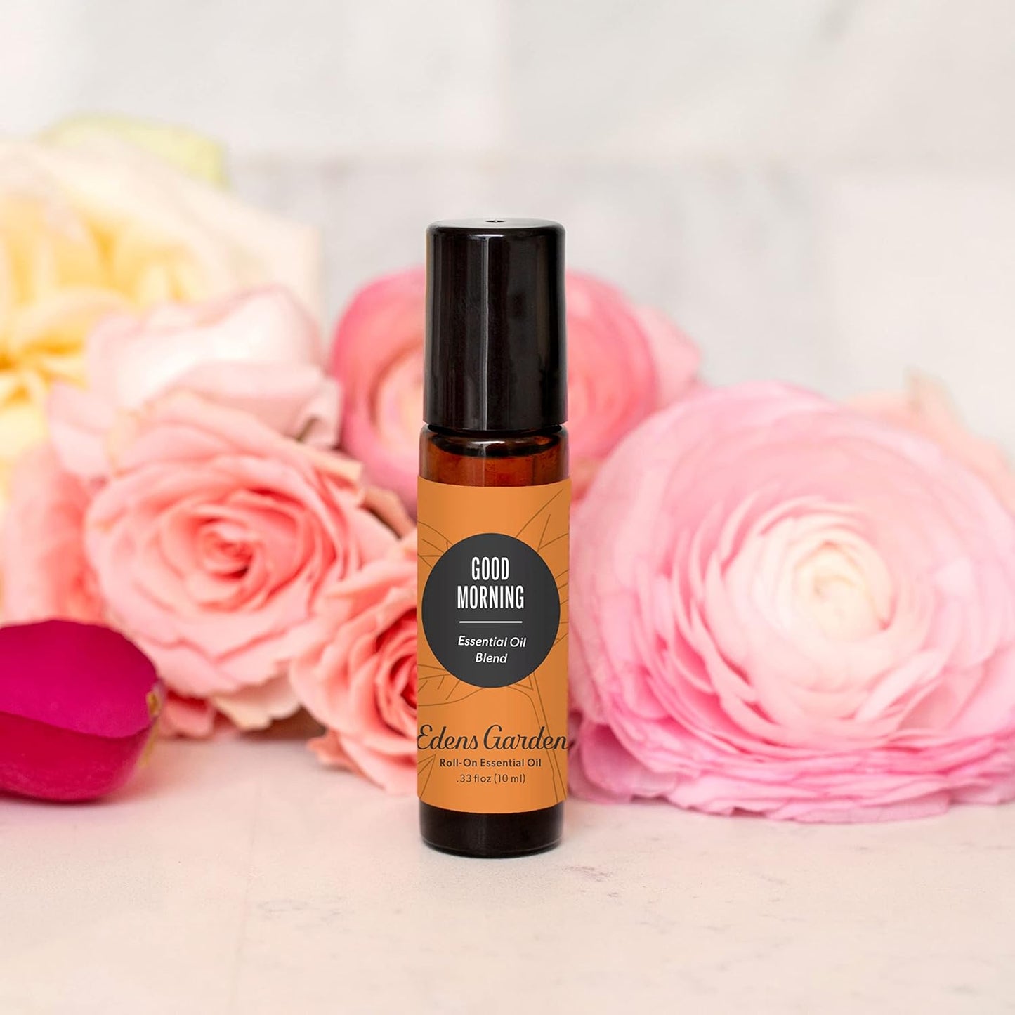 Edens Garden Good Morning Essential Oil Roll-On Blend- 100% Pure Premium Grade, Natural, Therapeutic, Aromatherapy, Kid & Skin Safe, The Best for Travel, Relaxation Pre-Diluted 10 ml (.33 fl oz)