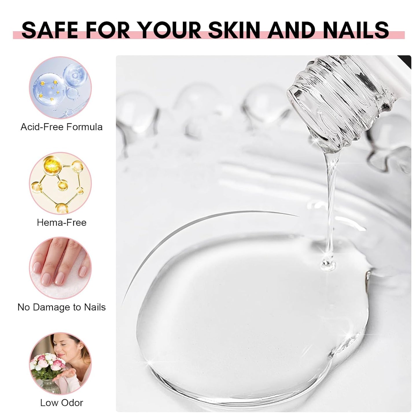 Makartt Nail Dehydrator: 15ML Acid-Free Prep for Acrylic Nails, Gel Polish, and Dipping Powder, 0.5oz Fast-Dry Professional Base for Manicure & Pedicure Use