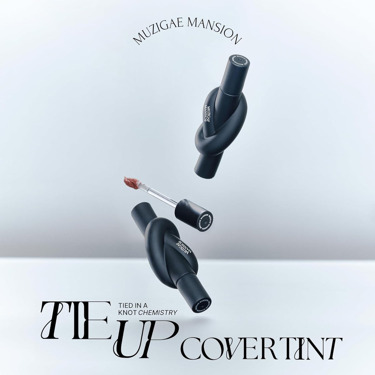 Tie Up Cover Tint - Waterproof & Long Lasting Lip Stain for Women - Korean Base Nude Tint Stick - Kbeauty Matte Gloss - Mood Color Changing (01 NUDY STEP, 0.2 Fl oz)