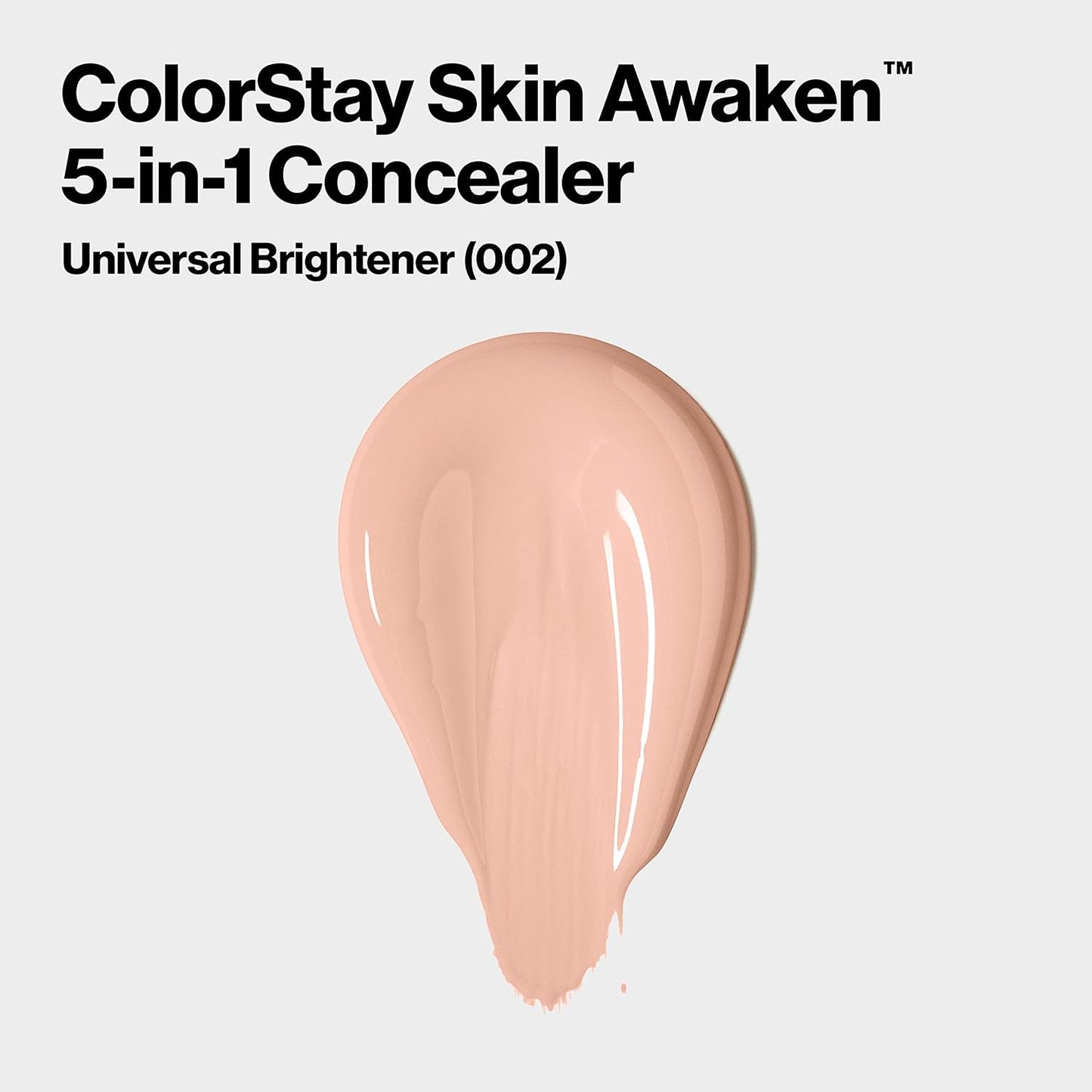 Revlon ColorStay Skin Awaken 5-in-1 Concealer, Lightweight, Creamy Longlasting Face Makeup with Caffeine & Vitamin C, For Imperfections, Dark Circles & Redness, 002 Universal Brightener, 0.27 fl oz