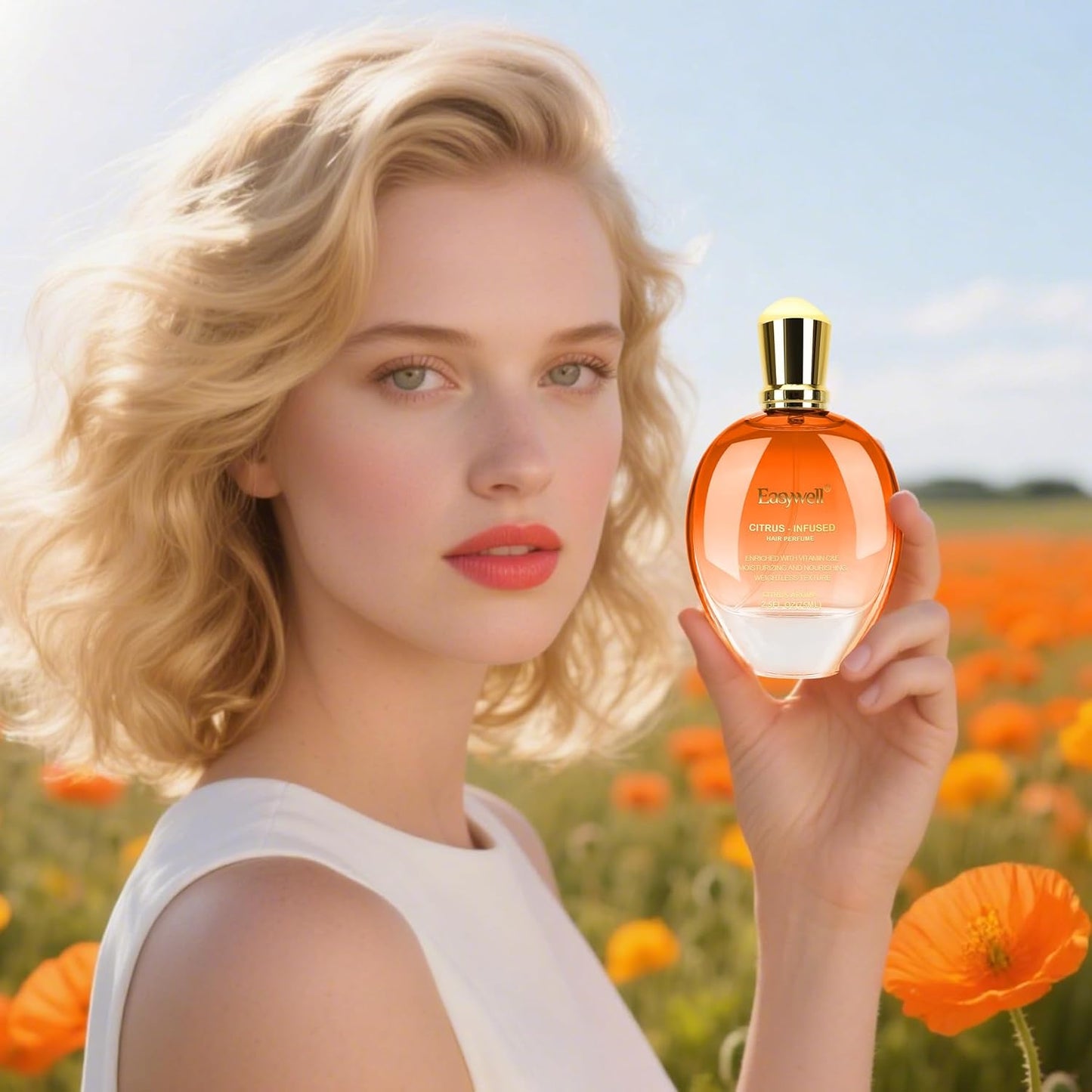 Leave In Conditioner Spray, Hair Perfume for Women, Hair Spray Women with Vitamin B5, Moisturizing & Nourishing Damaged Hair, Daily Hair Repair Mist, Citrus, 2.5 Fl Oz