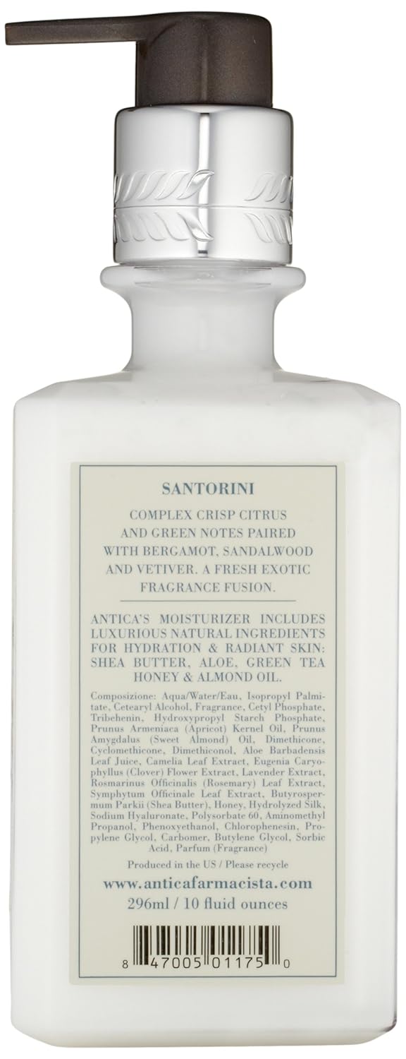 Antica Farmacista Body Moisturizer - Moisturizing Scented Lotion - Premium Body Moisturizer - Luxury Gift for Women & Men - Hand & Skin Hydration - Santorini, 10 Fl Oz