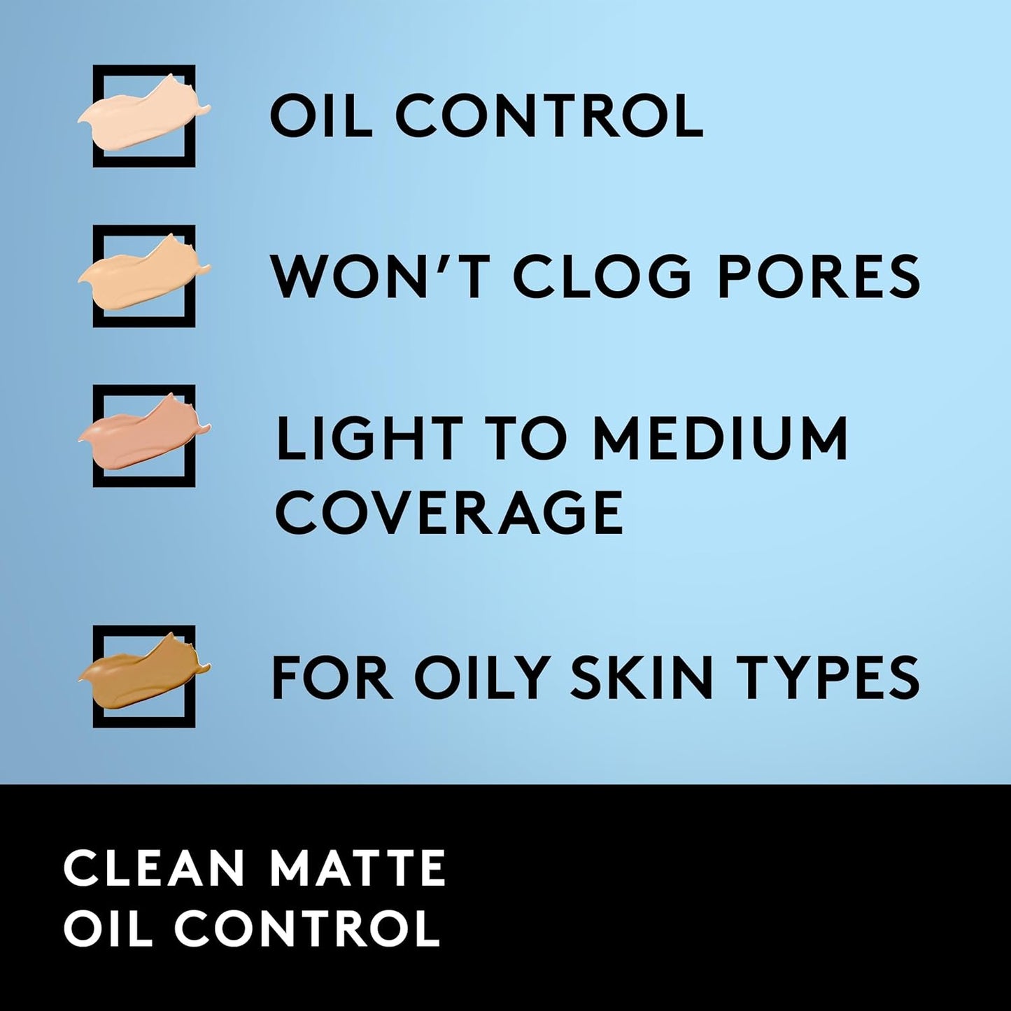 COVERGIRL Clean Matte Liquid Foundation, Sand Beige 553, Pack of 1