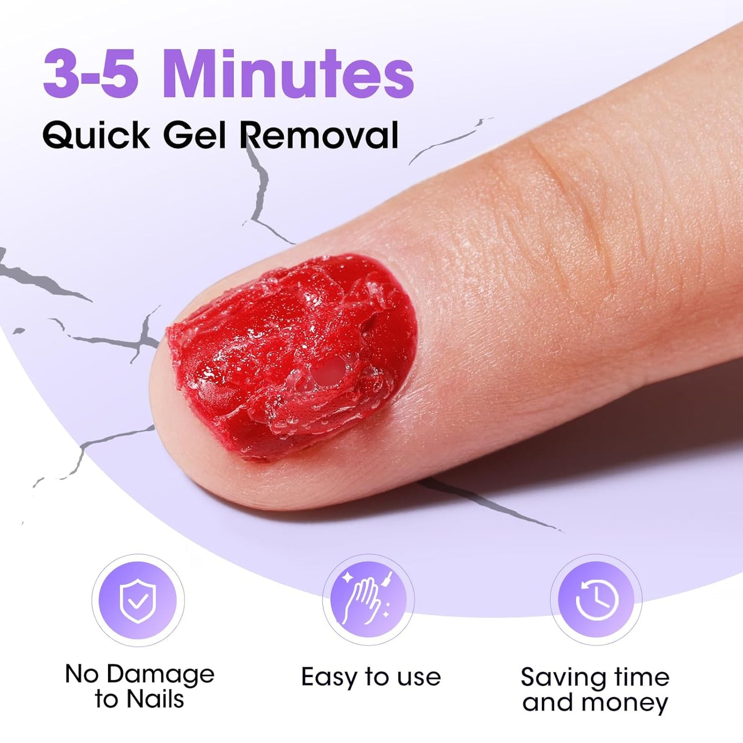 Gellen Gel Nail Polish Remover Kit, Gel Polish Remover for Nails with Liquid Latex Tape Cuticle Oil and Manicure Tools, Quick & Easy Gel Remover in 3-5 Minutes, No Soaking Or Wrapping