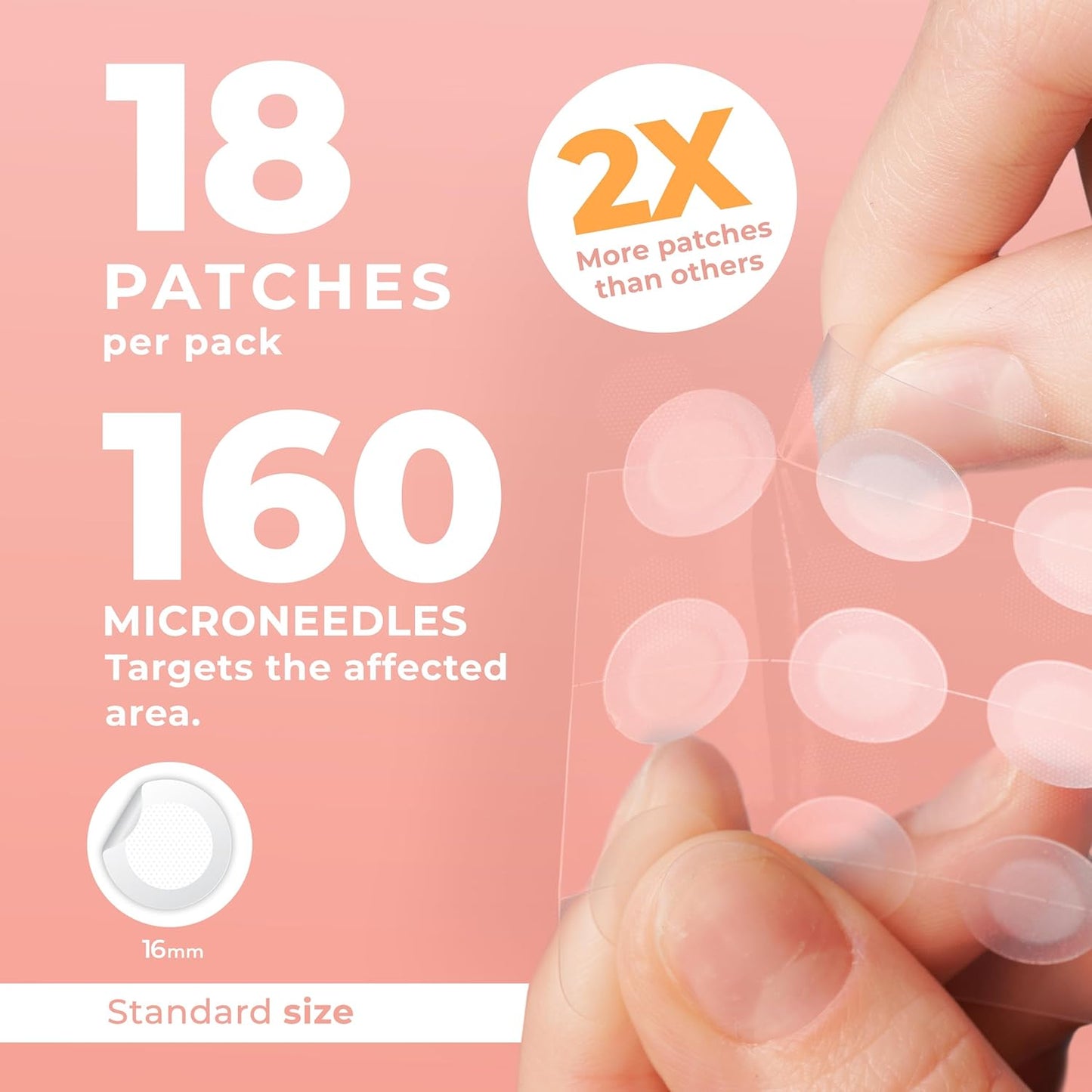 Micro Needle Pimple Patch (18 Pack) - Hydrocolloid Micropoint Pimple Patch For Acne & Pimples, Eliminate Pimples Overnight, Microdart Patch, Micro Dart Pimple Patches
