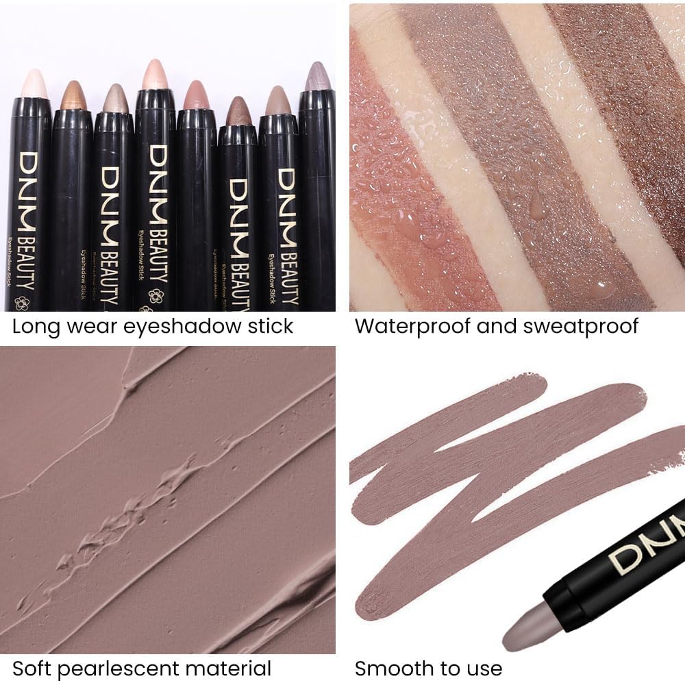 evpct 2Pcs Cream Eyeshadow Sticks Set for Eyes Waterproof, Stone Matte Eye shadow Stick Pencil Pen Bulk sombras en crema para ojos 22+22