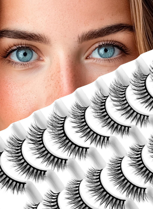 Classic Fake Eyelashes – 4-11mm – Lash Extensions – Luxurious Natural Mink Lashes Eyelash Extensions – Comfortable and Easy to Apply – High-End Fiber Lashes for Superior Volume