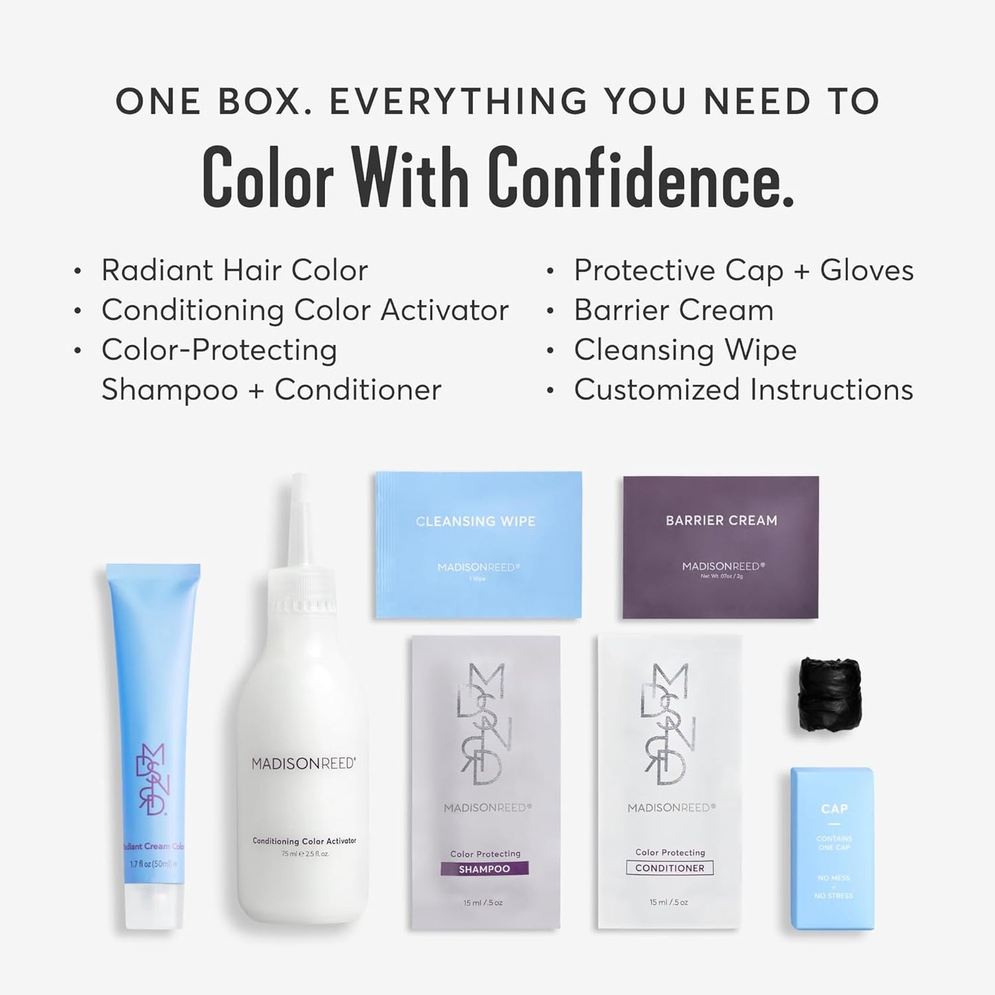 Madison Reed Radiant Hair Color Kit | 6.5NNA Medium Neutral Brown (Sondrio) 100% Maximum Gray Hair Coverage | Salon-Quality Permanent Hair Dye for Resistant Grays | PPD-Free & Ammonia-Free |1 Pack