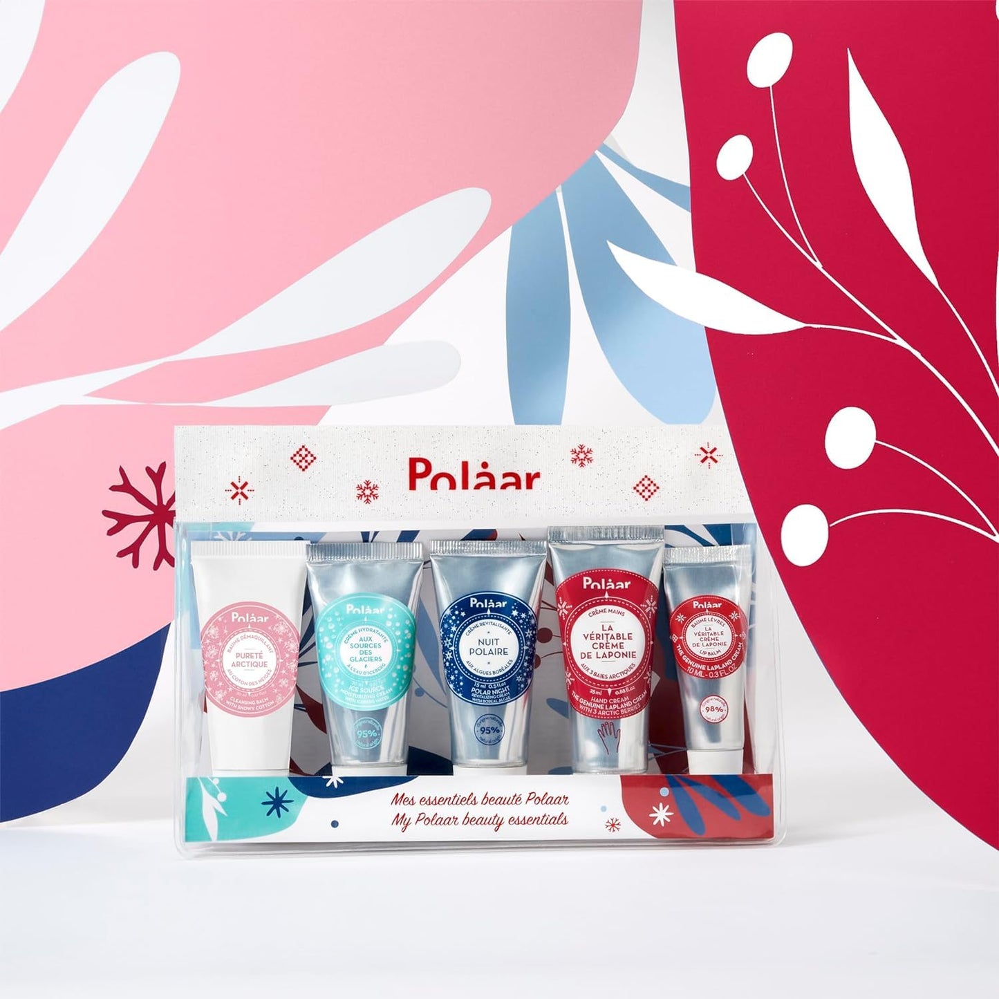 Polåar - Beauty Ritual Discovery Kit - Face, Hands & Lips Routine - Travel Essentials Skincare - Melting, Non-Greasy Textures, Cruelty Free, Made in France - 5 pcs