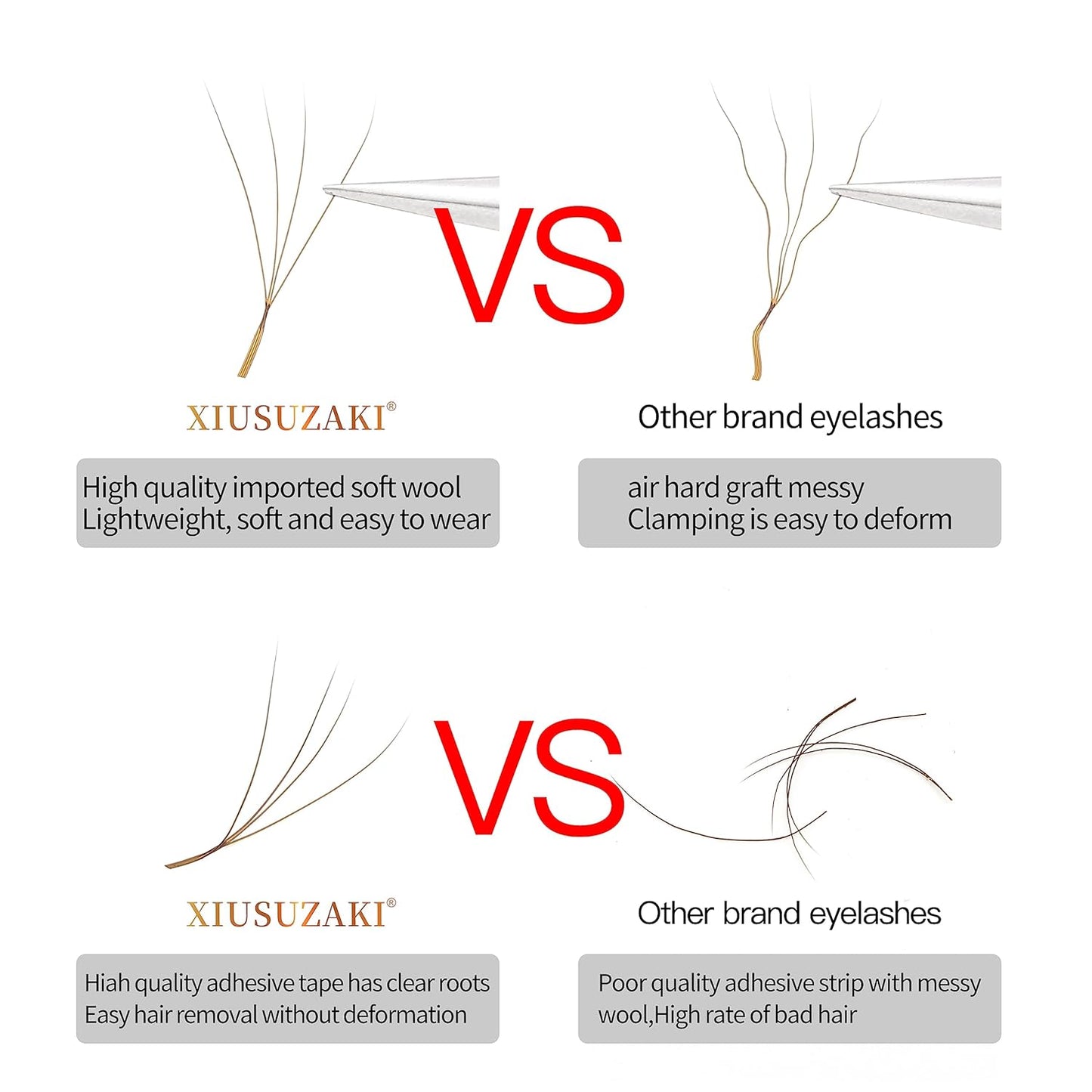 Lash Extensions Brown 4D W Eyelash Extensions W Shape 0.07mm Thickness C Curl 15mm Premade Fans Lashes Colored Lash Extension Volume Lashes Individual Lashes(W-Brown-4D-0.07-C,15mm)